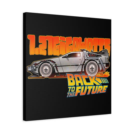 BACK TO THE FUTURE Delorean Time Machine Canvas Art Wall Print - 2 Sizes
