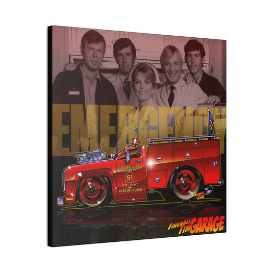 EMERGENCY SQUAD 51 Paramedic Truck Cast TV Show Canvas Art Print - 2 Sizes