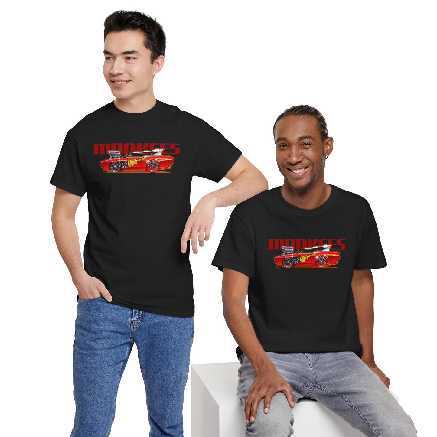 THE MONKEES Monkeemobile Cotton Tee Shirt - 12 Colors
