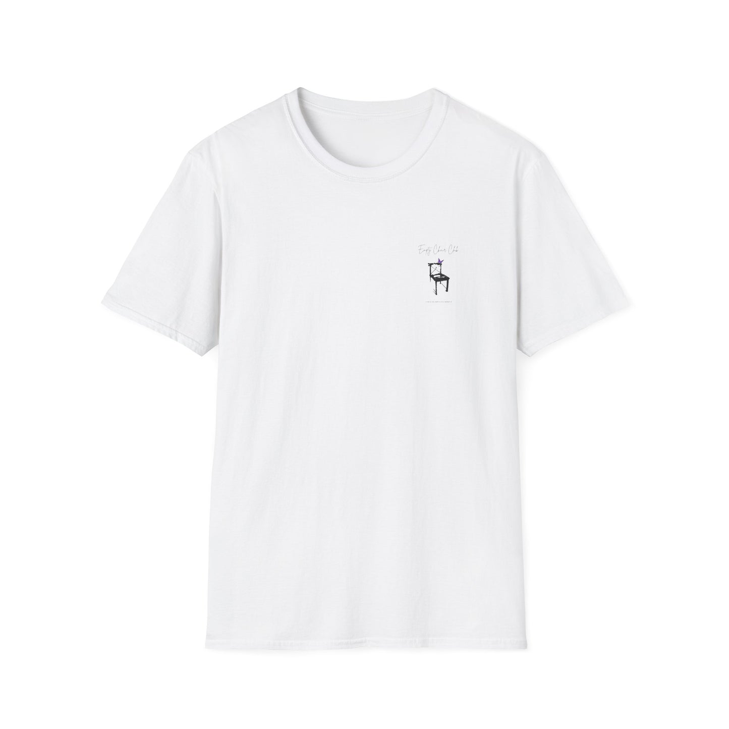 EMPTY CHAIR CLUB Unisex Softstyle T-Shirt - Casual Comfort for Relaxation and Reflection