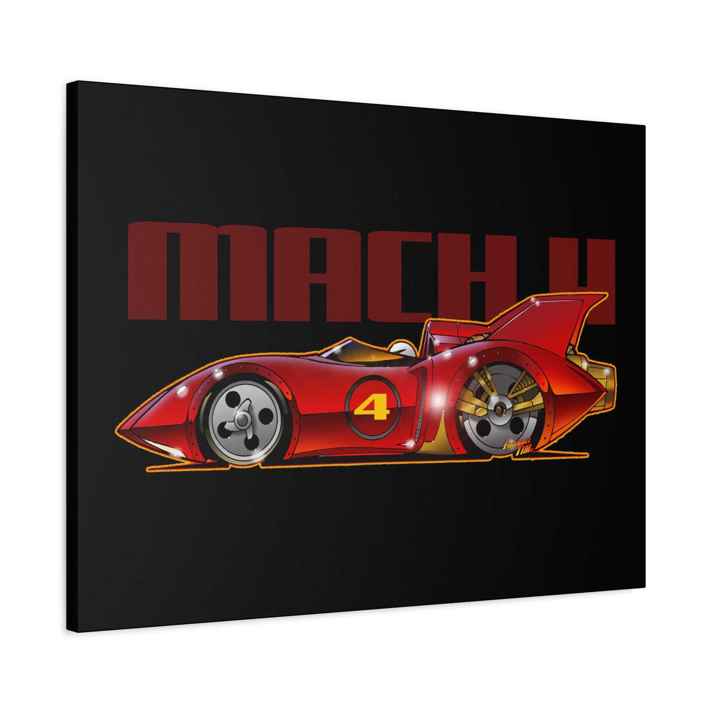SPEED RACER MACH 4 Fireball Art Canvas Wall Print