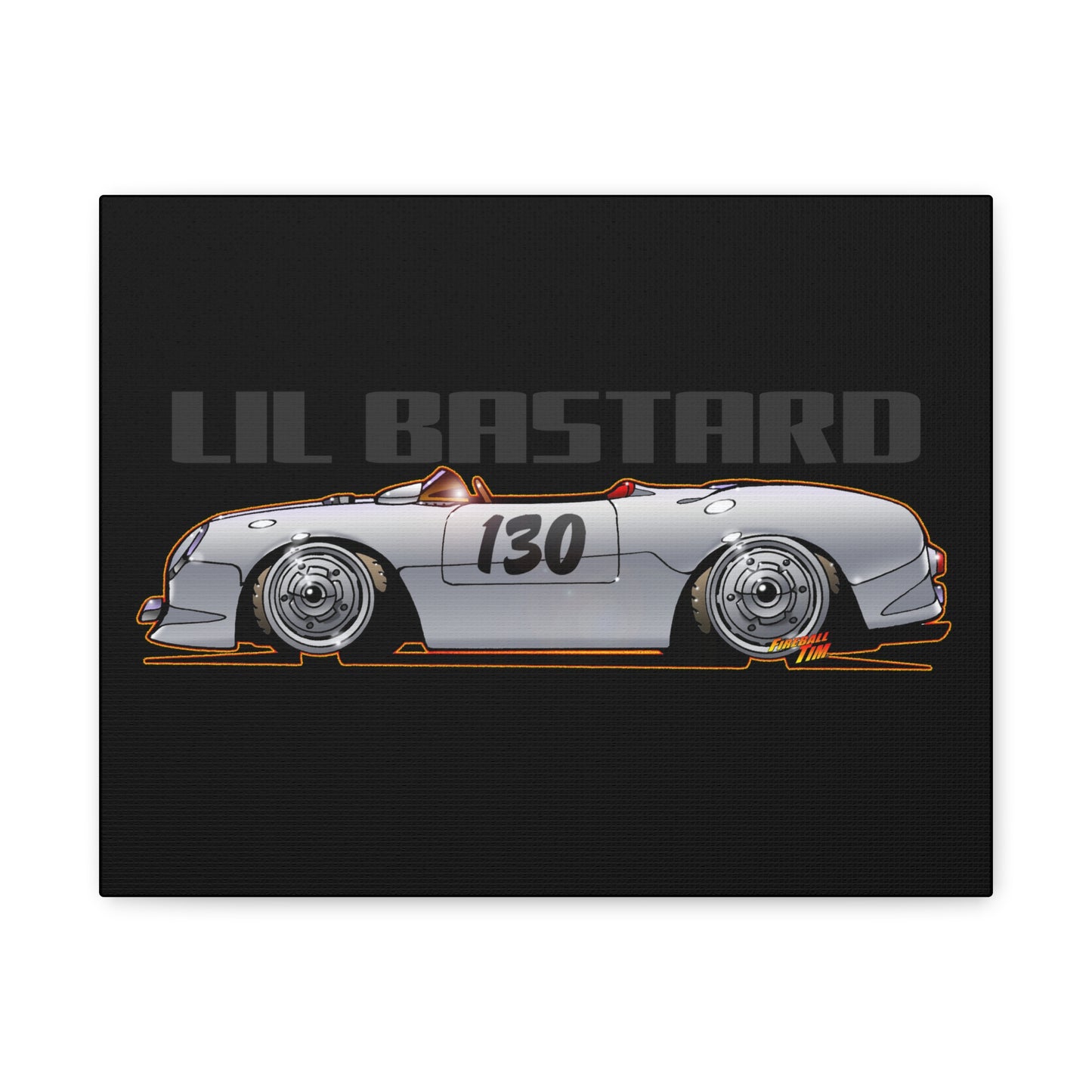 JAMES DEAN PORSCHE 550 Spyder Lil' Bastard Fireball Art Canvas Print