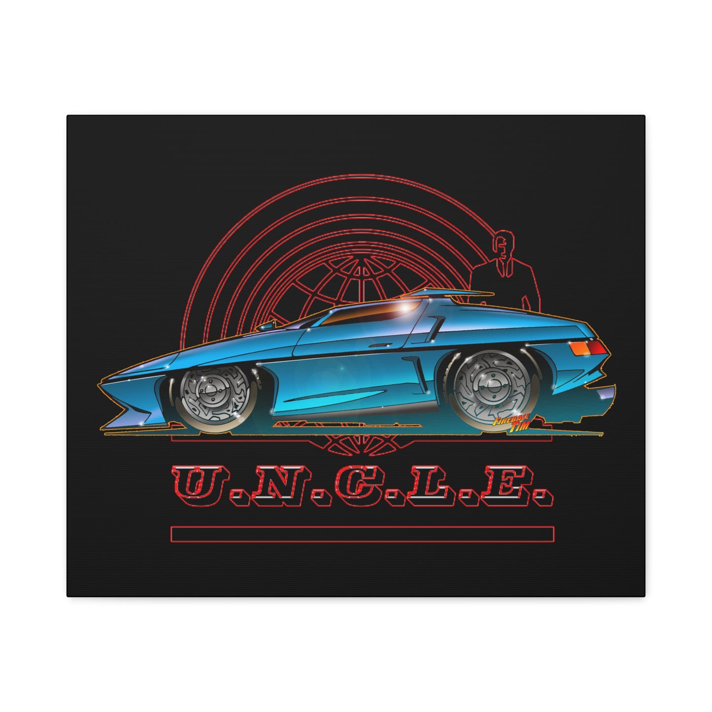 THE MAN FROM U.N.C.L.E. Piranha TV Car Fireball Canvas Art Print