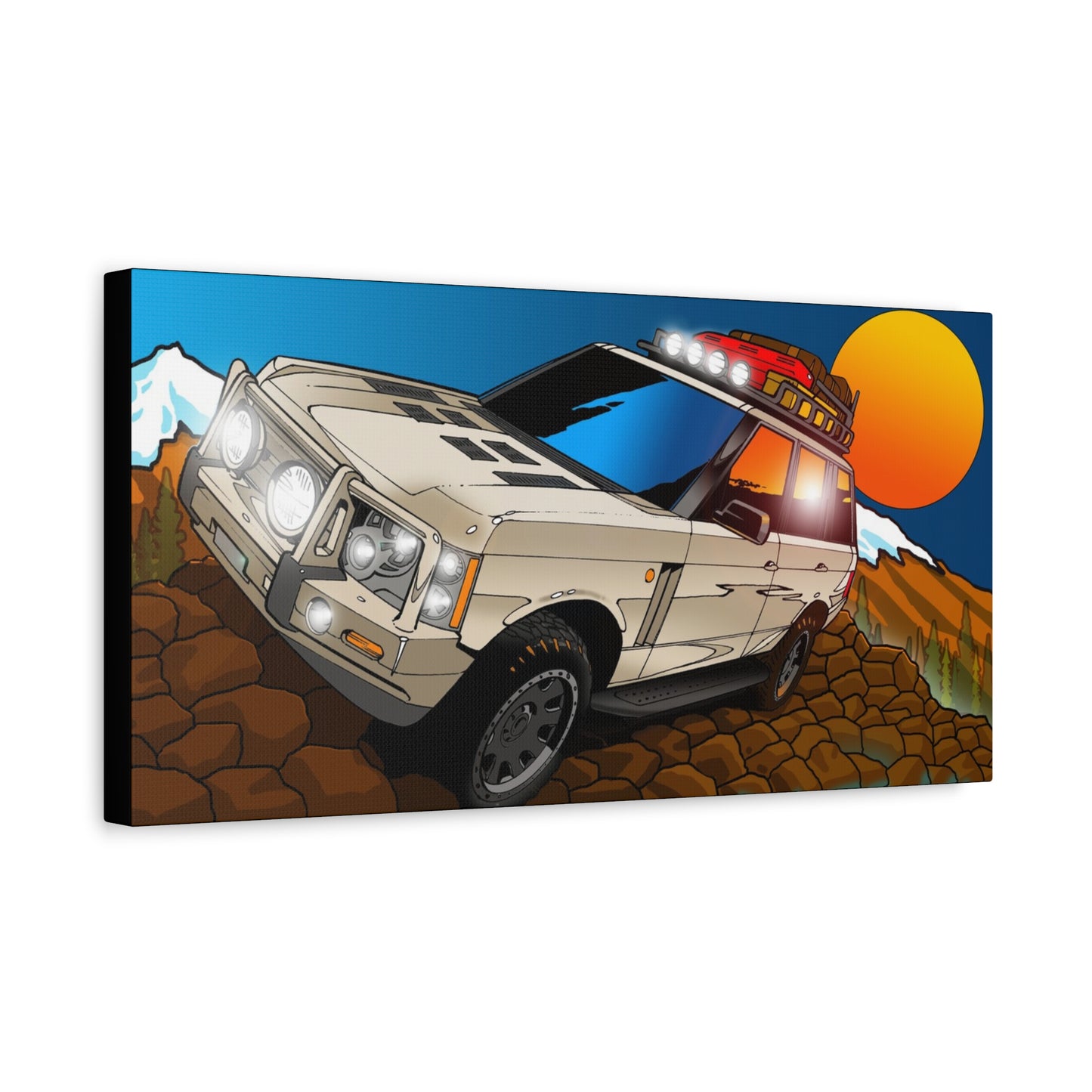 RANGE ROVER EXPLORER Fireball Art Canvas Print