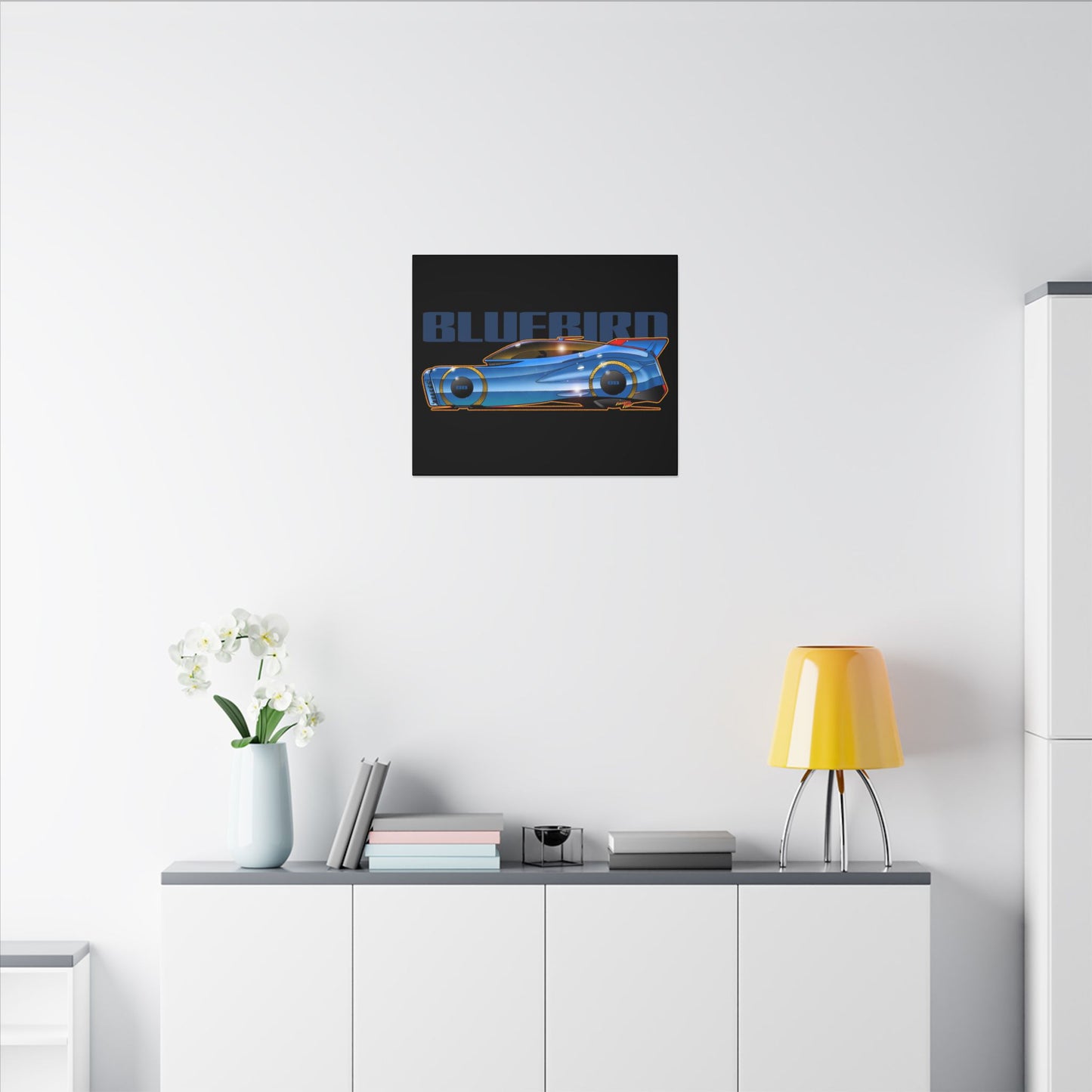 BLUEBIRD FIREBALL CONCEPT Canvas Art Print - 11x14