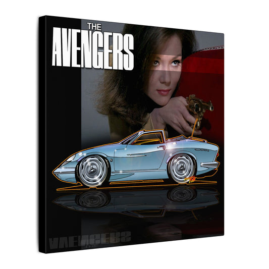 THE AVENGERS TV Show Emma Peel Lotus Elan Canvas Art Print - 2 Sizes