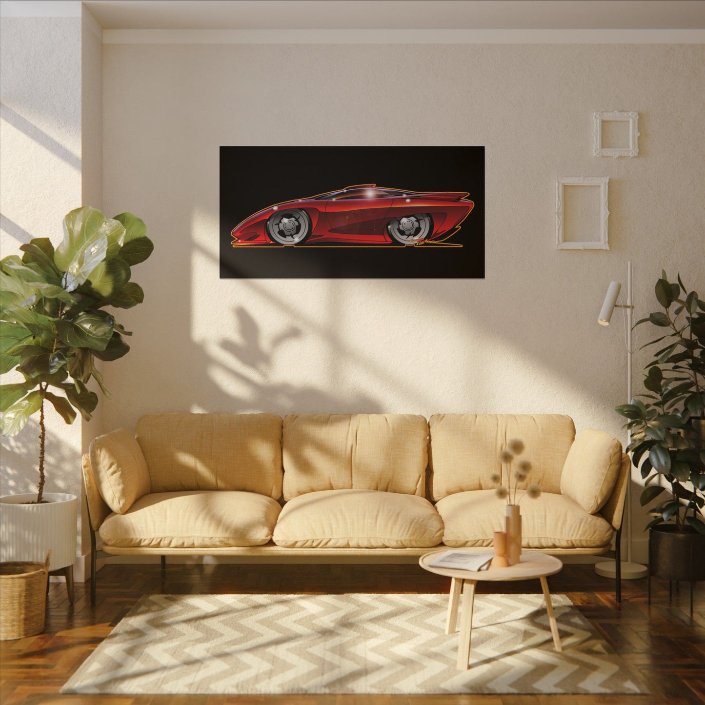 PONTIAC BANSHEE Concept Car Collectible Fireball Art Canvas Print