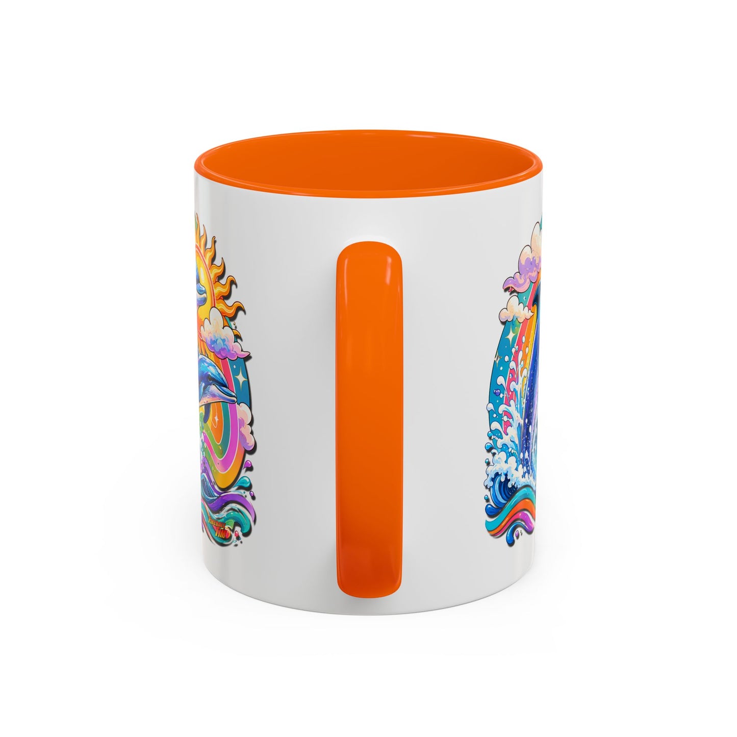 DOLPHIN SPLASH 2 Aquarium Series Fireball Art Coffee Mug - 2 Sizes