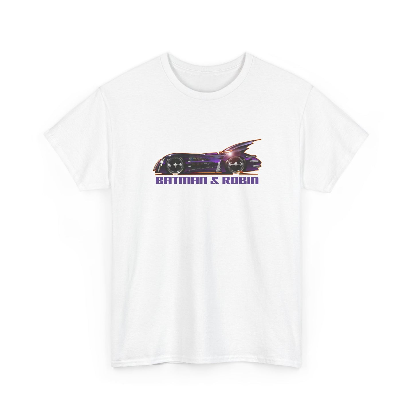 BATMAN & ROBIN 1997 BATMOBILE Movie Car Fireball Art Tee Shirt - Multiple Sizes