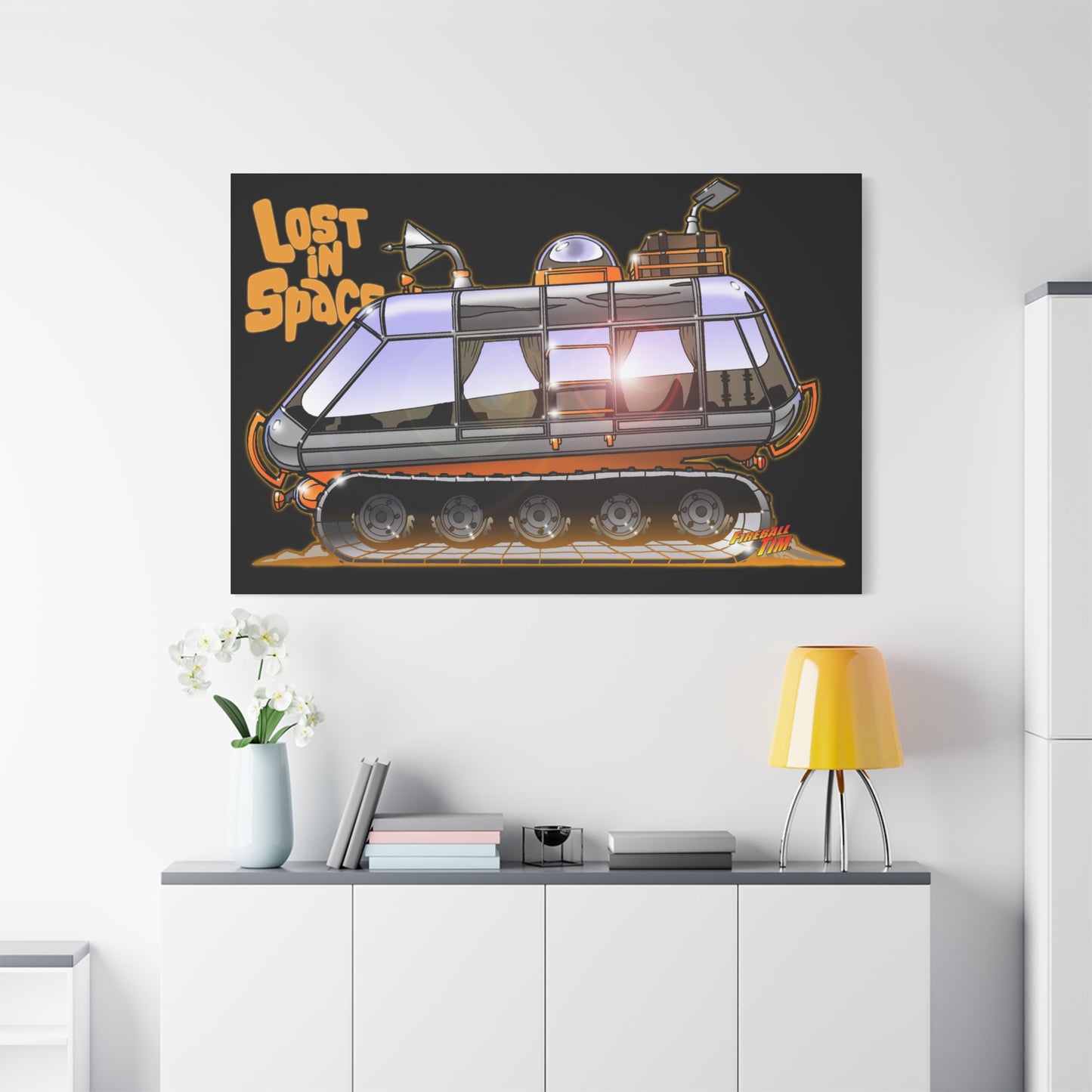 LOST in SPACE Classic TV Chariot Canva Art Wall Print