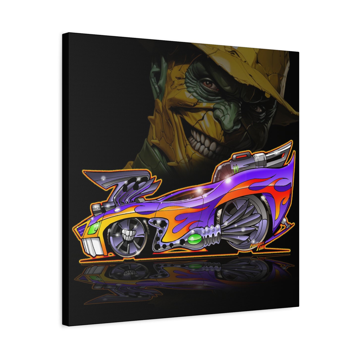 SON OF THE MASK Musclecar Fireball Art Canvas Print