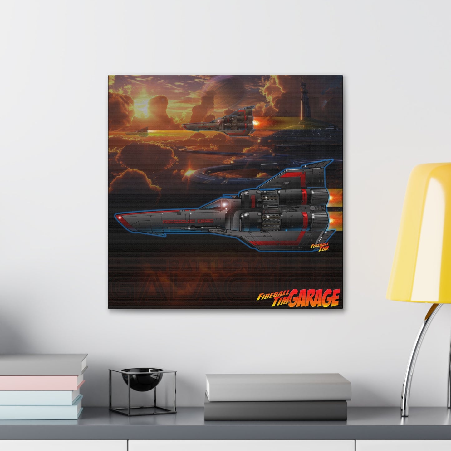 BATTLESTAR GALACTICA Viper Concept Art Canvas MASTERPRINT 3 Sizes