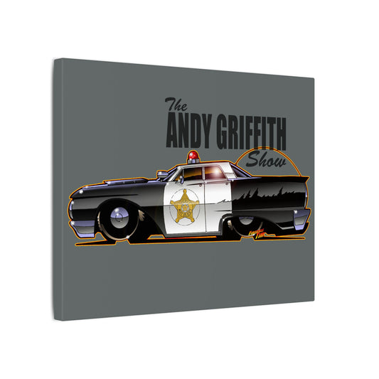 ANDY GRIFFITH SHOW 1963 Ford Galaxie Police Patrol Car Canvas Art Print - 11x14