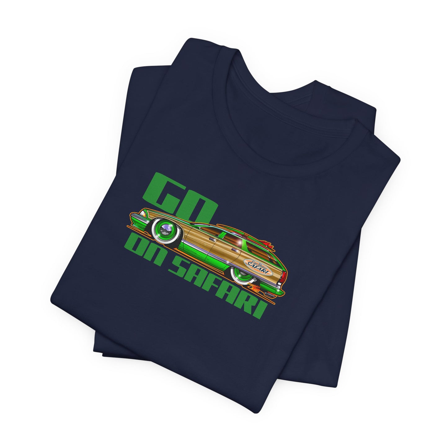 BUICK ROADMASTER Station Wagon Safari Custom Car Art Short Sleeve Tee - Colors