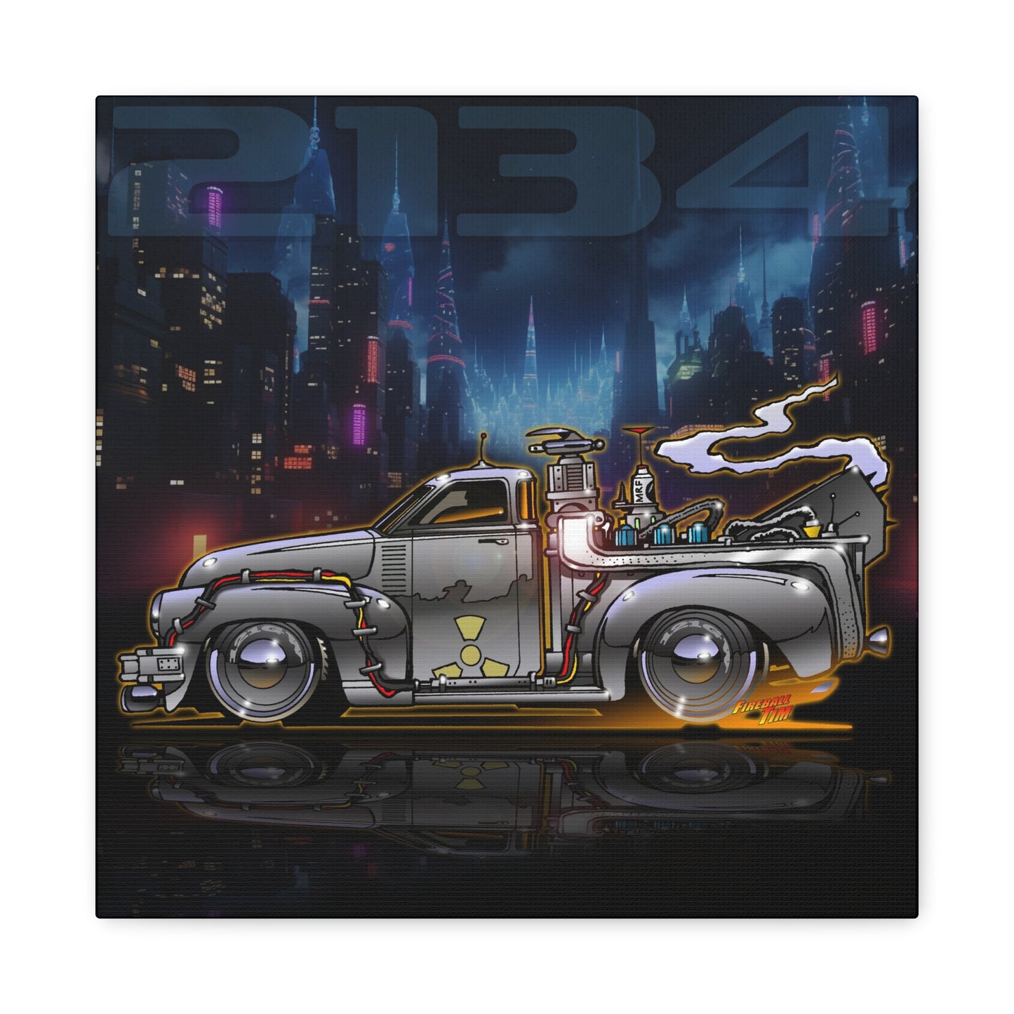 BACK THE THE FUTURE Chevy 3100 Pickup Time Machine Canvas Art Wall Print - 2 Sizes