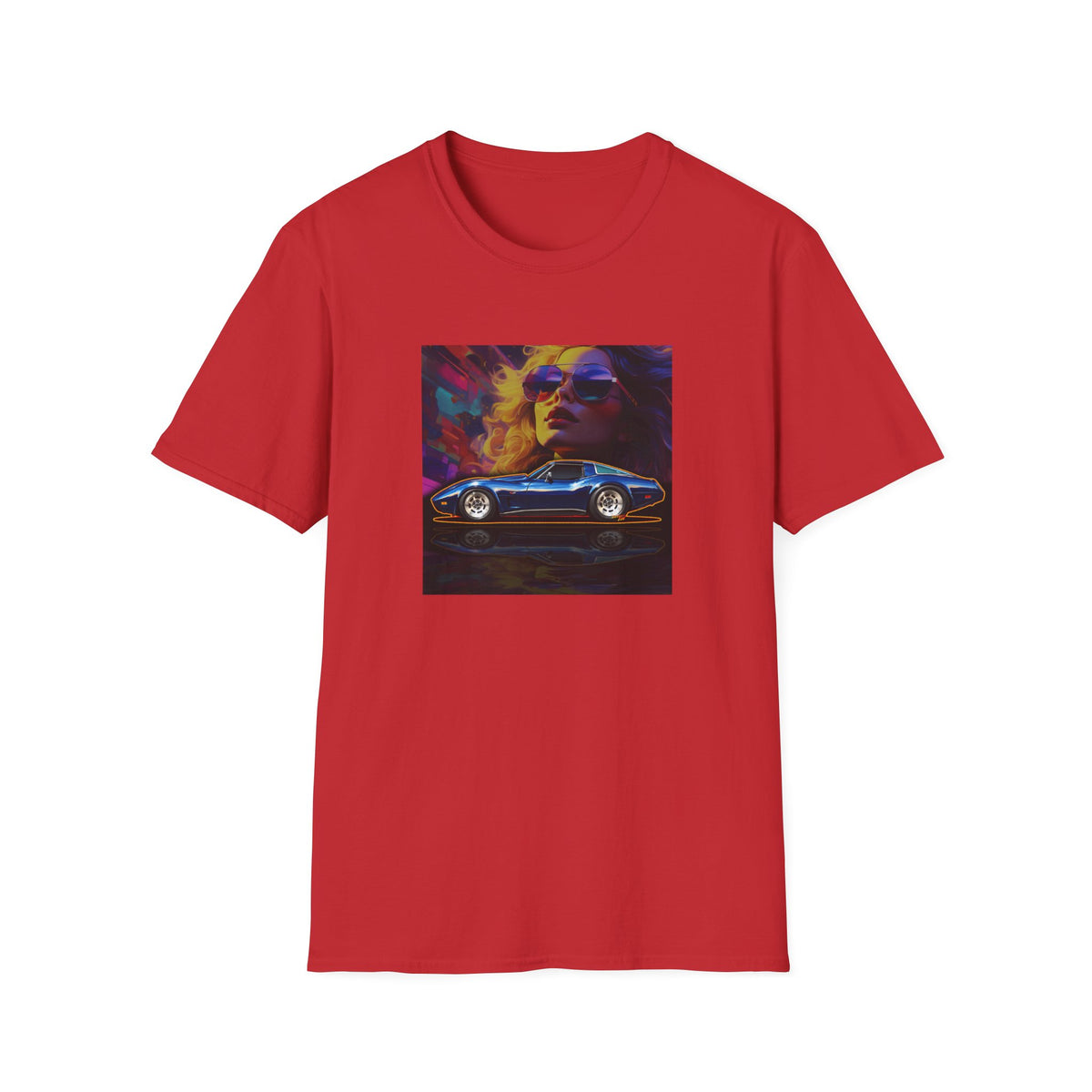 CHEVROLET CORVETTE 1978 Collectible Blonde Fireball Art Collectible Fireball Art TeeShirt