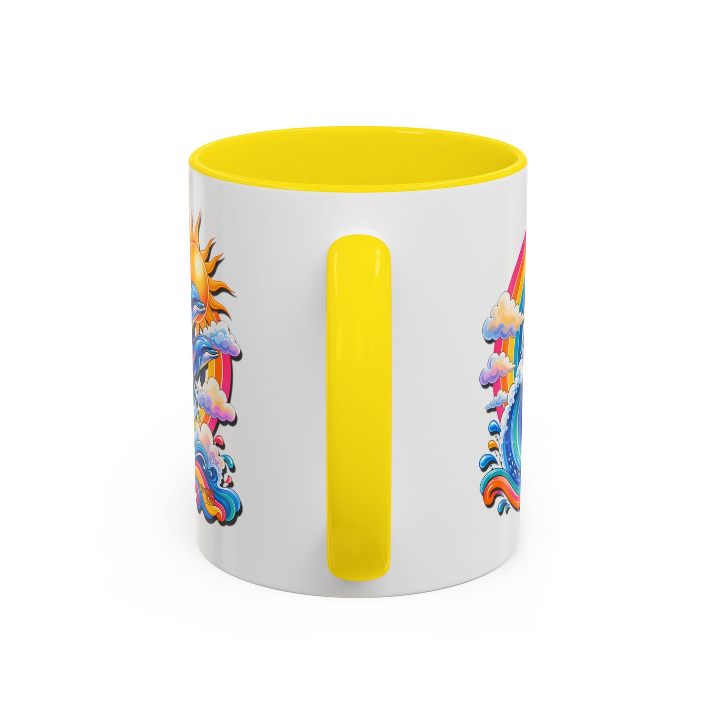 DOLPHIN SPLASH 1 Aquarium Series Fireball Art Coffee Mug - 2 Sizes