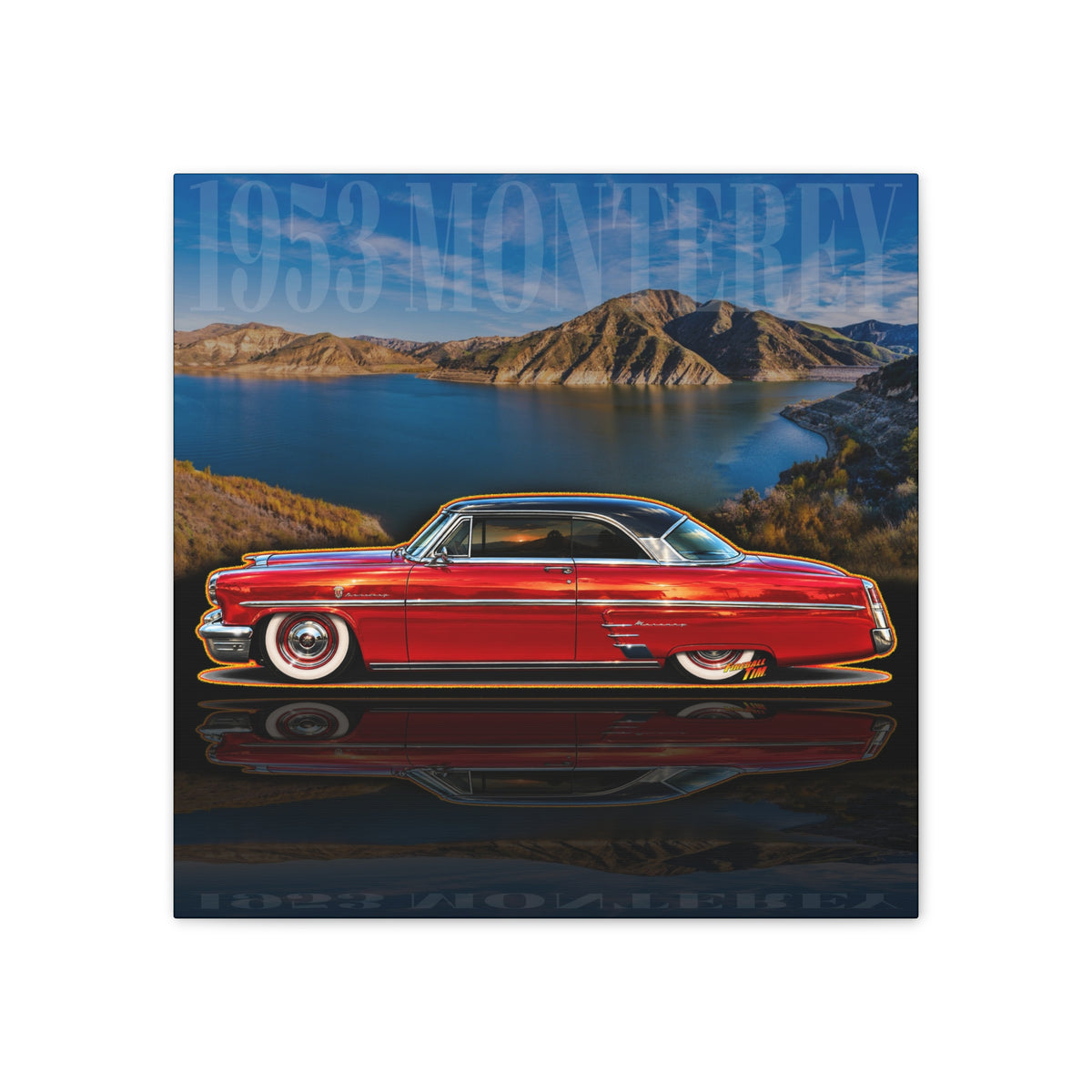 MERCURY MONTEREY 1953 Collectible Fireball Art Canvas Stretched Print