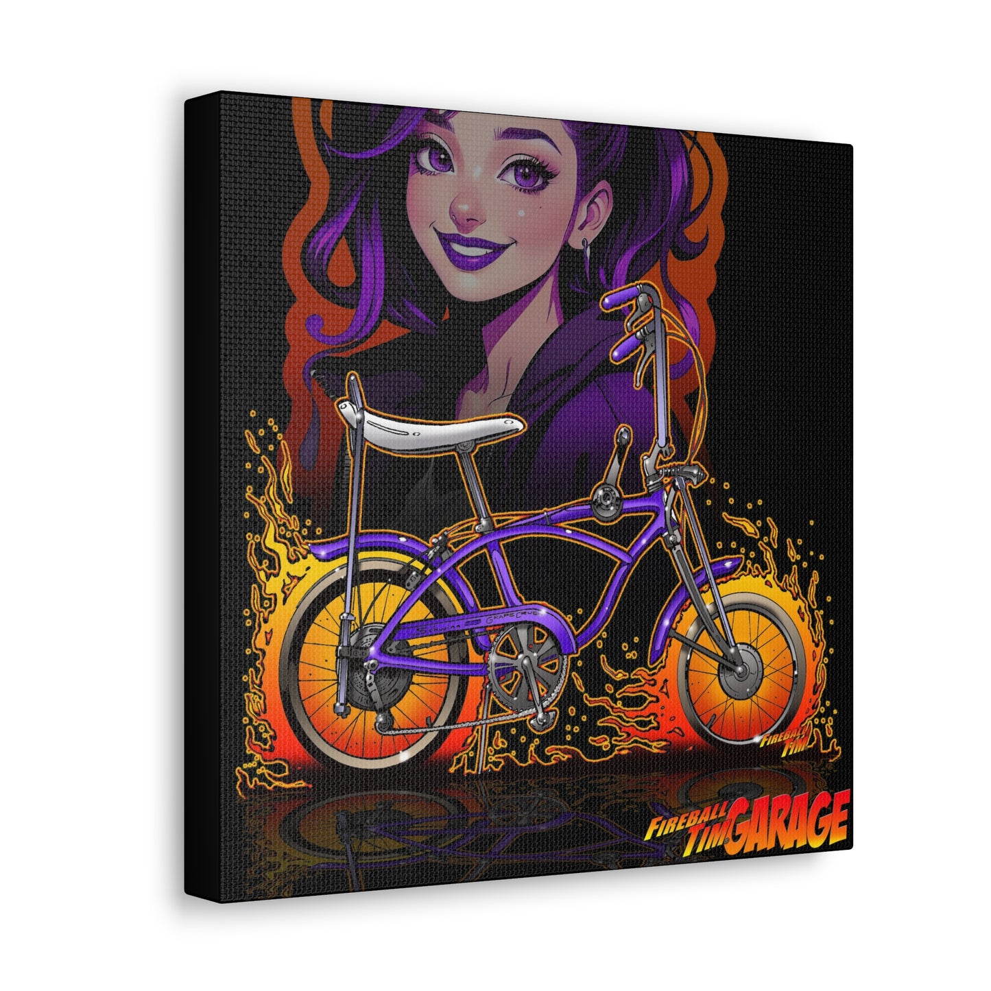 SCHWINN GRAPE CRUSH Bicycle Pop Culture Concept Art Canvas Print 12x12