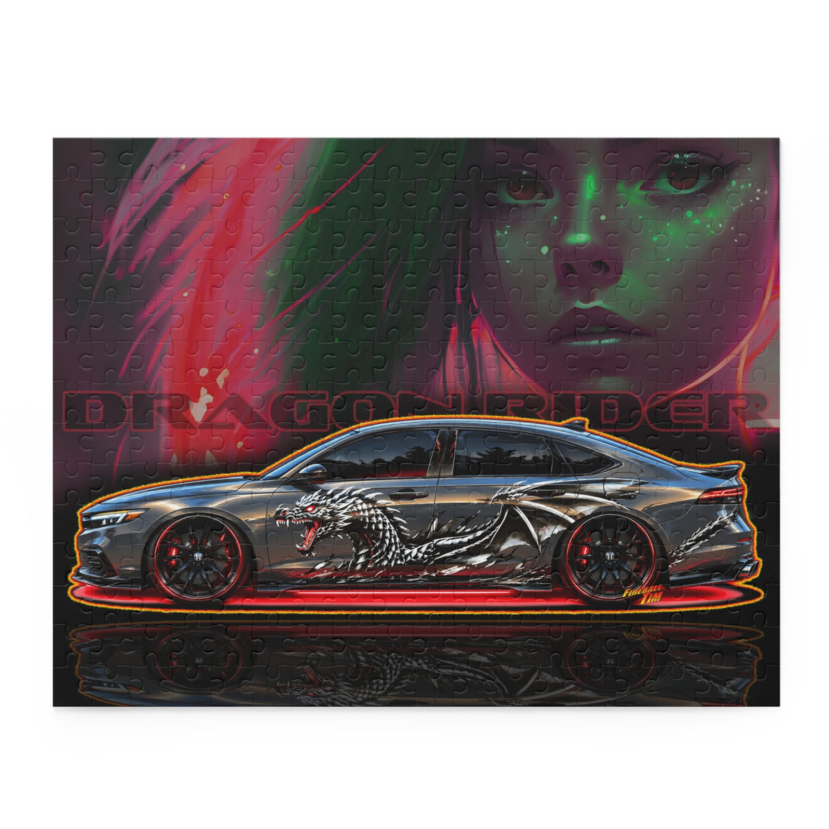 HONDA ACCORD 2025 Dragon Rider Collectible Fireball Art Jigsaw Puzzle — (120/252/500‑Piece)