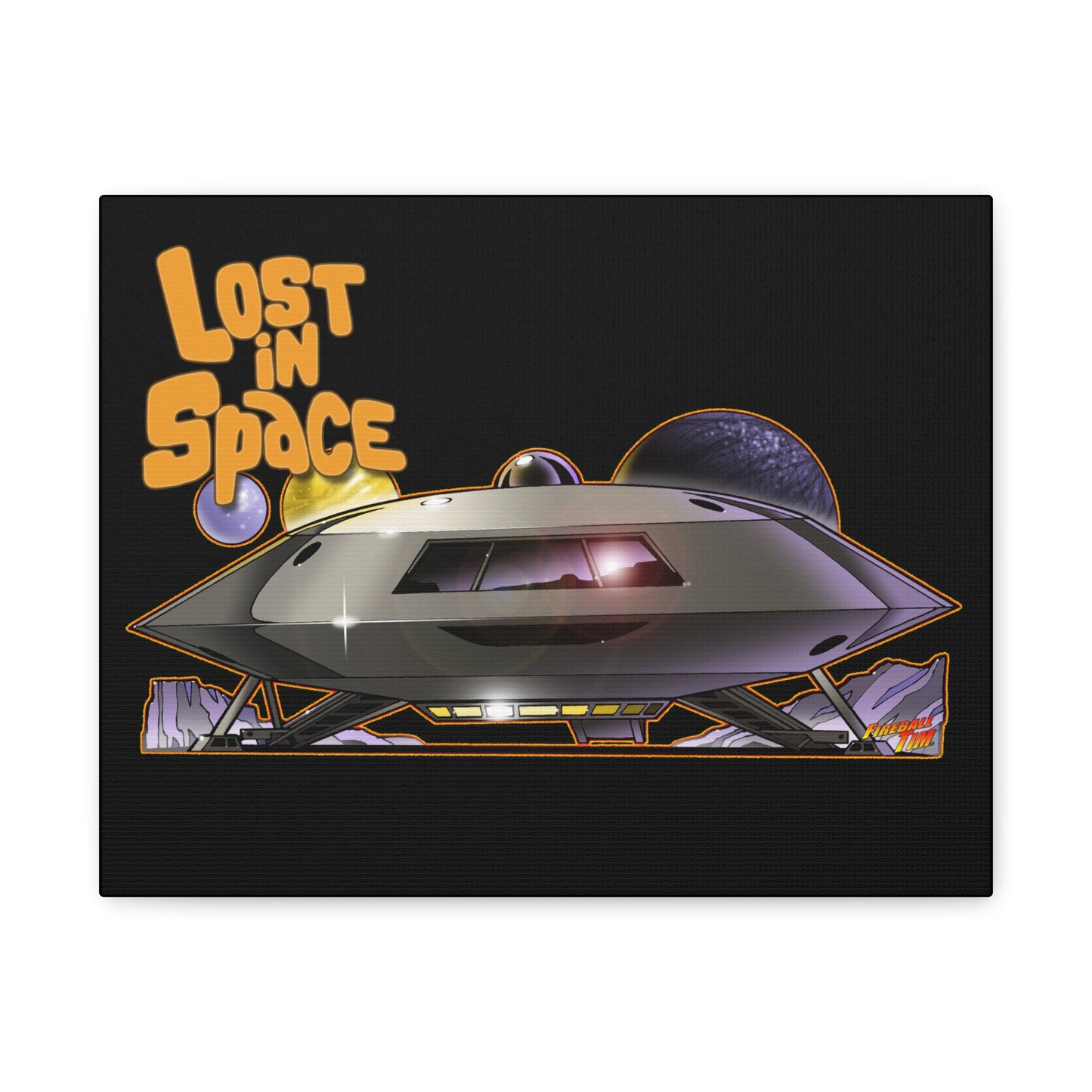 LOST IN SPACE JUPITER 2 SPACESHIP Canvas Art Wall Print - 11x14