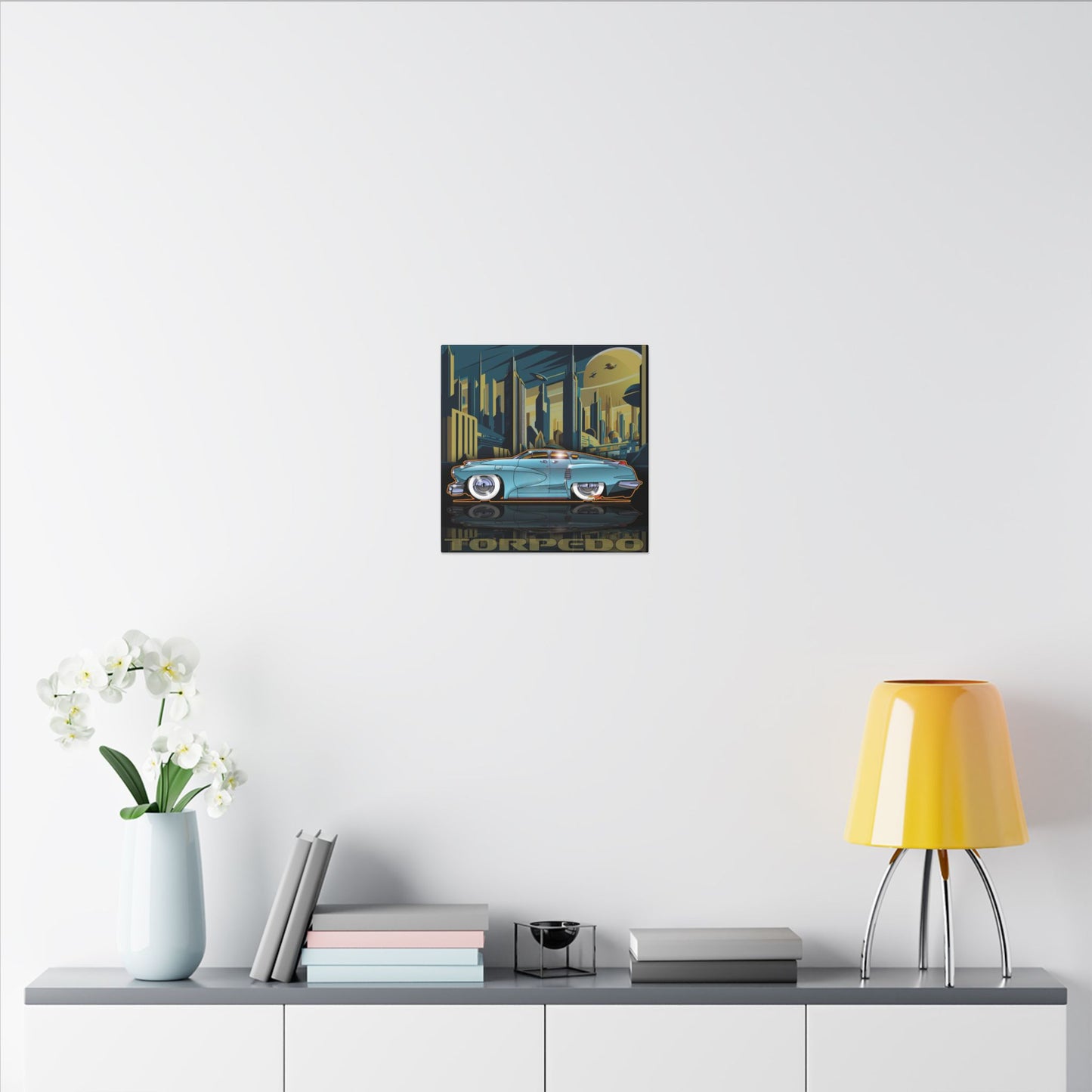 TUCKER TORPEDO 48 Collectible Fireball Art Canvas Print