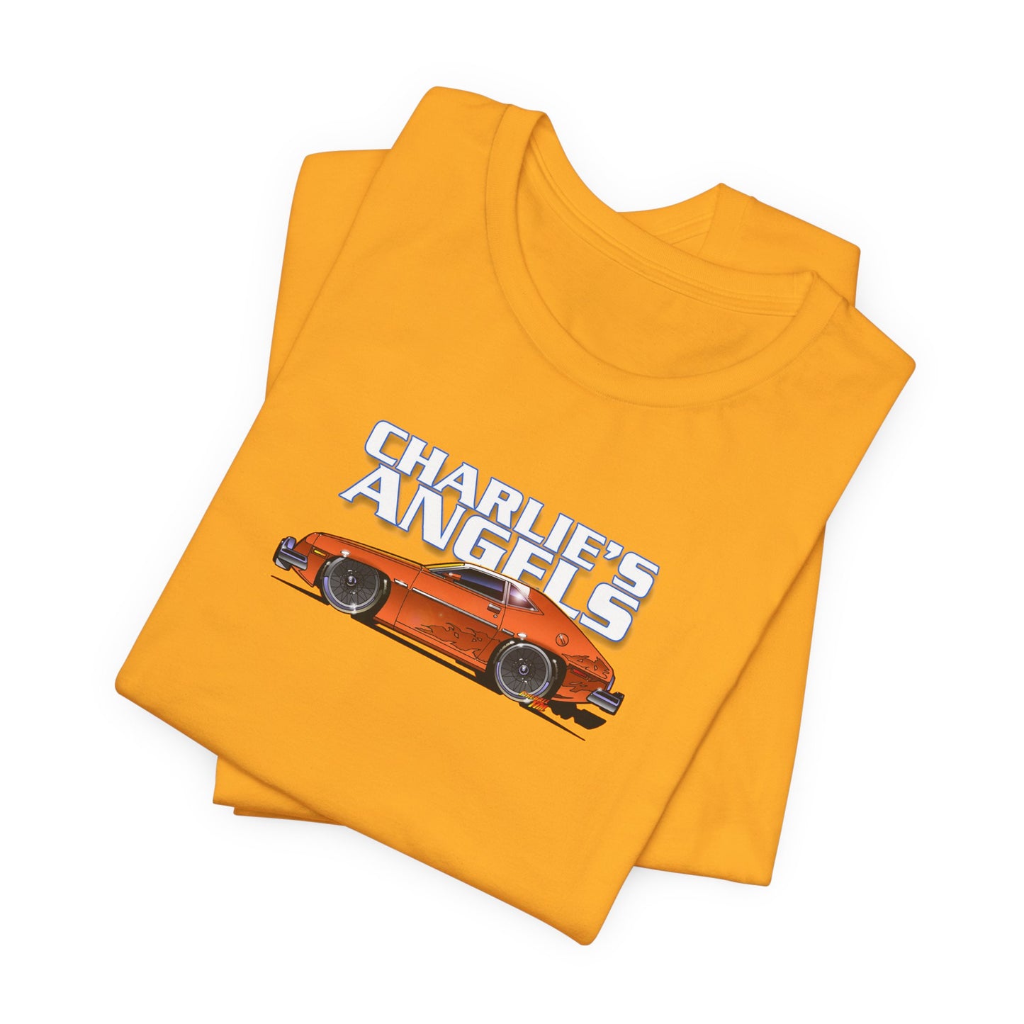 CHARLIES ANGELS 1977 Ford Pinto Concept Art Short Sleeve Tee 12 Colors