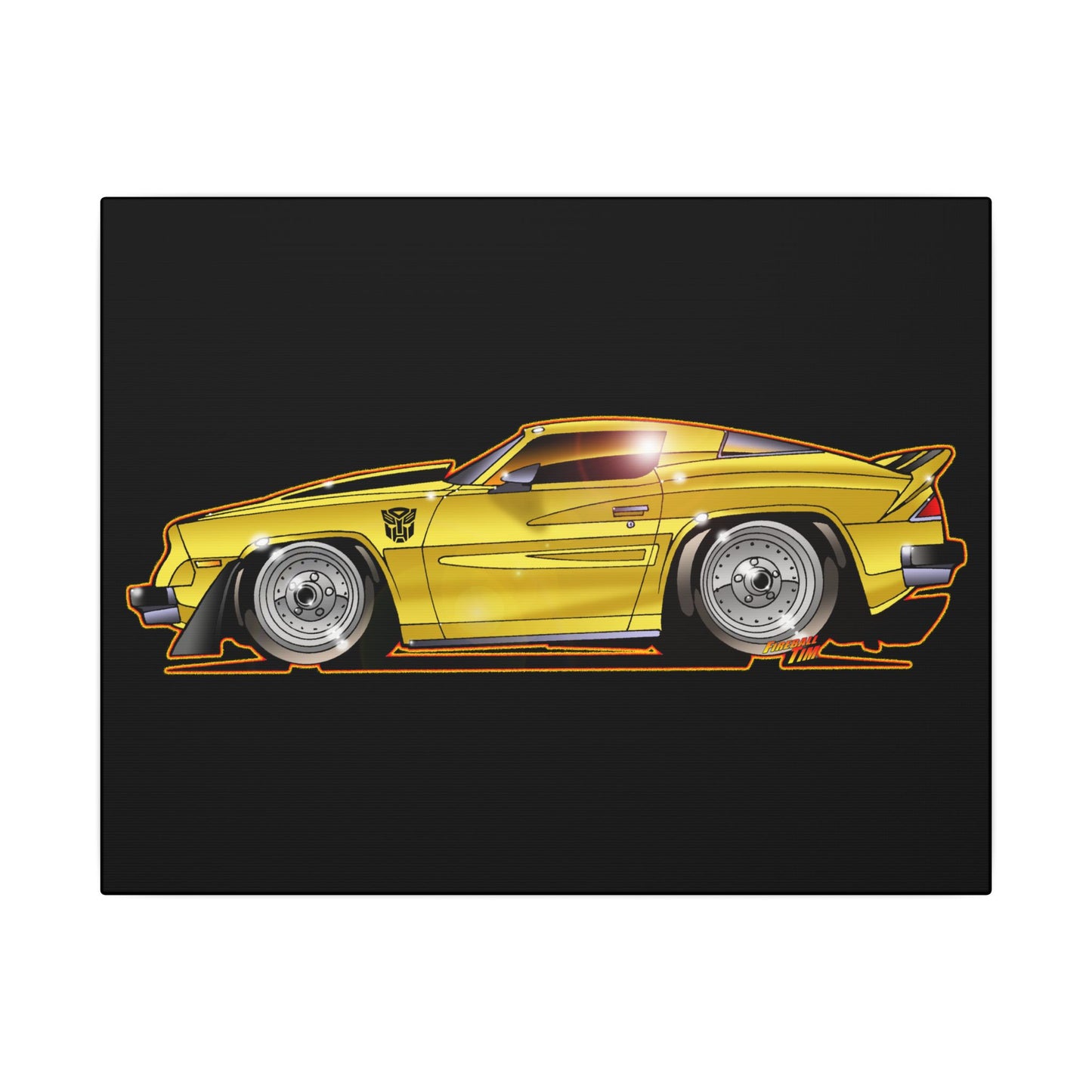 BUMBLEBEE TRANSFORMERS 1977 Camaro Fireball Art Canvas Print - 11x14