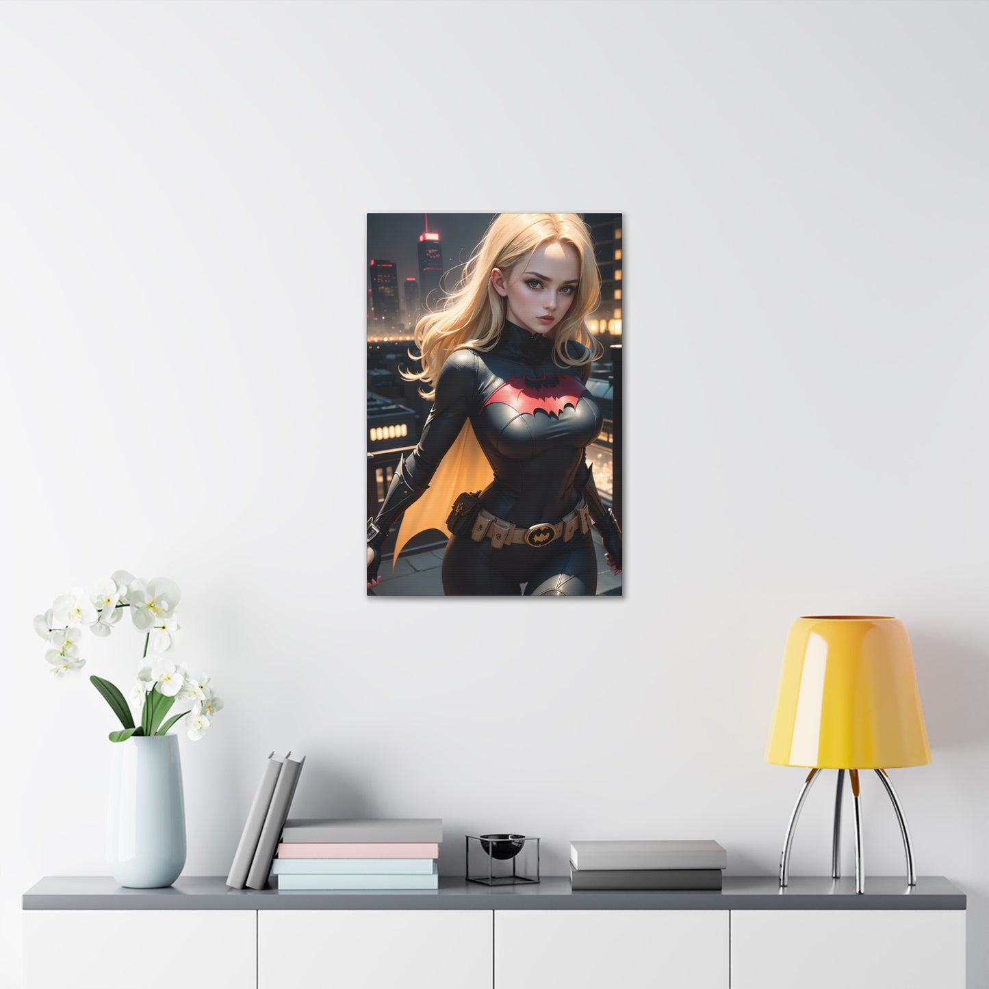 BATMAN BATGIRL Superhero Concept Art Canvas Print 20x30