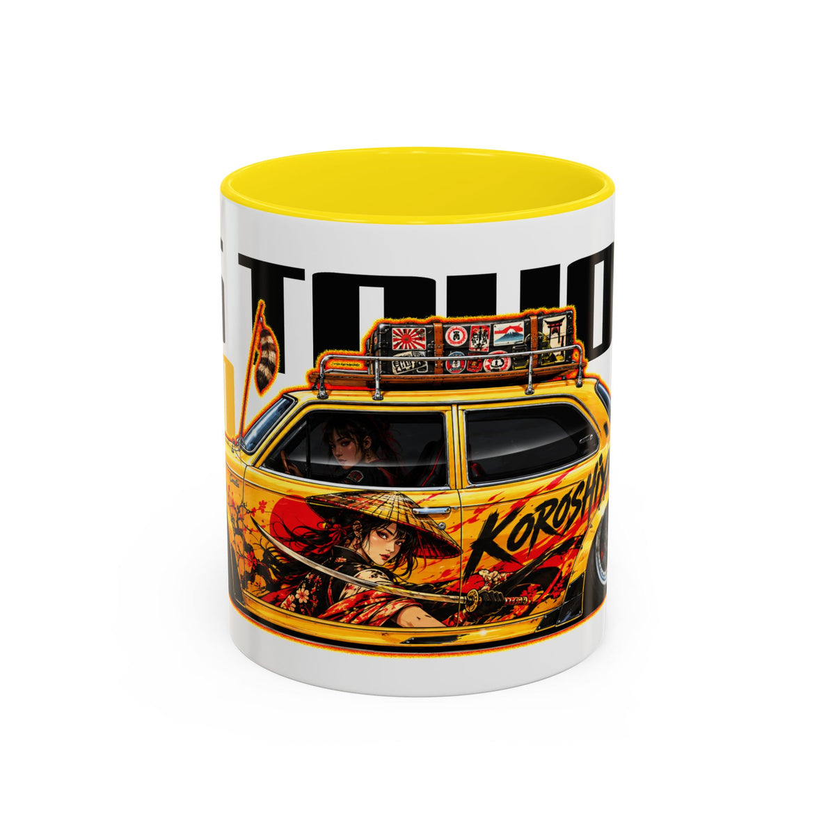 JDM 1966 TOYOTA COROLLA Collectible Fireball Art Coffee Mug - 2 Sizes