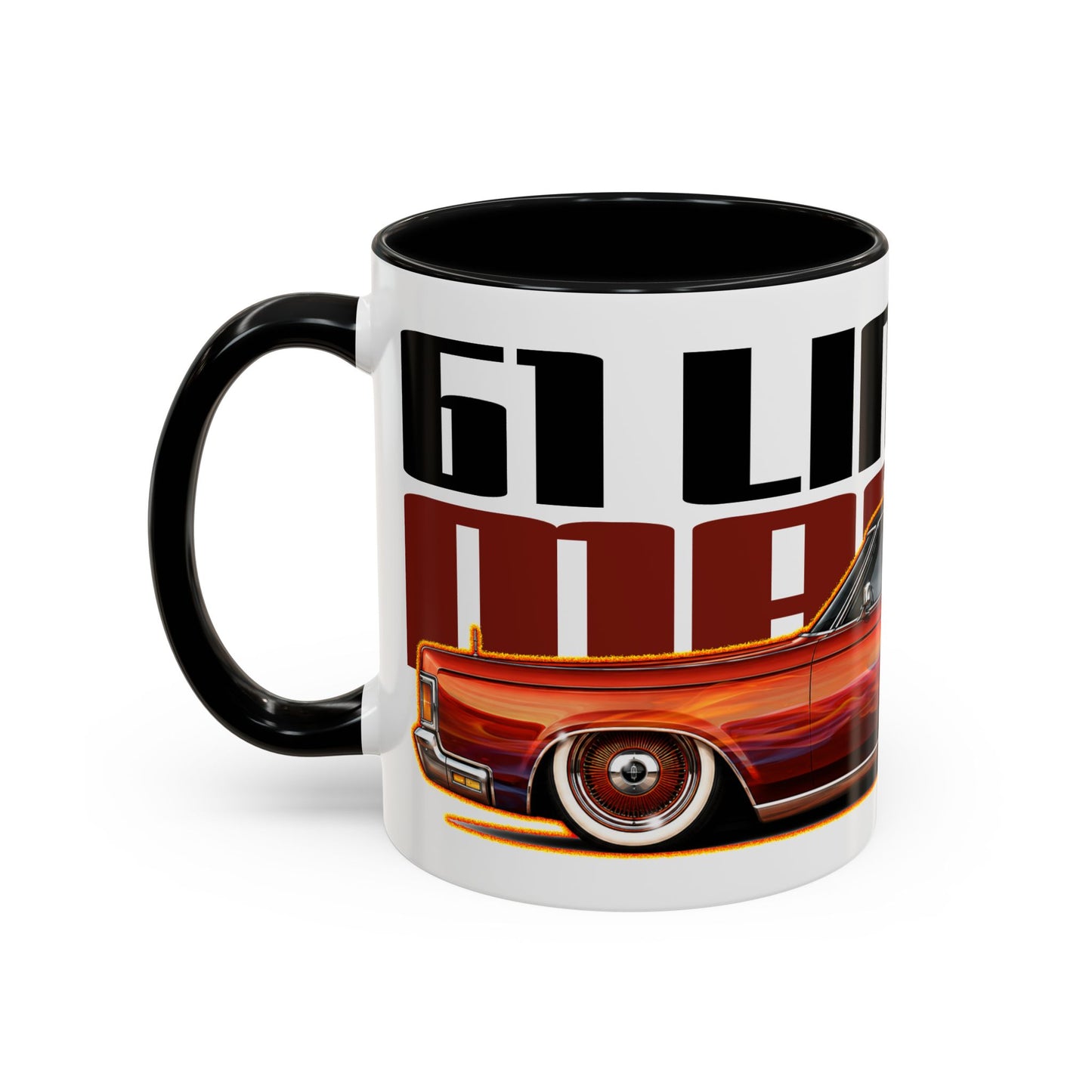 LINCOLN CONTINENTAL Mark III Custom 1961 Collectible Fireball Art Coffee Mug - 2 Sizes