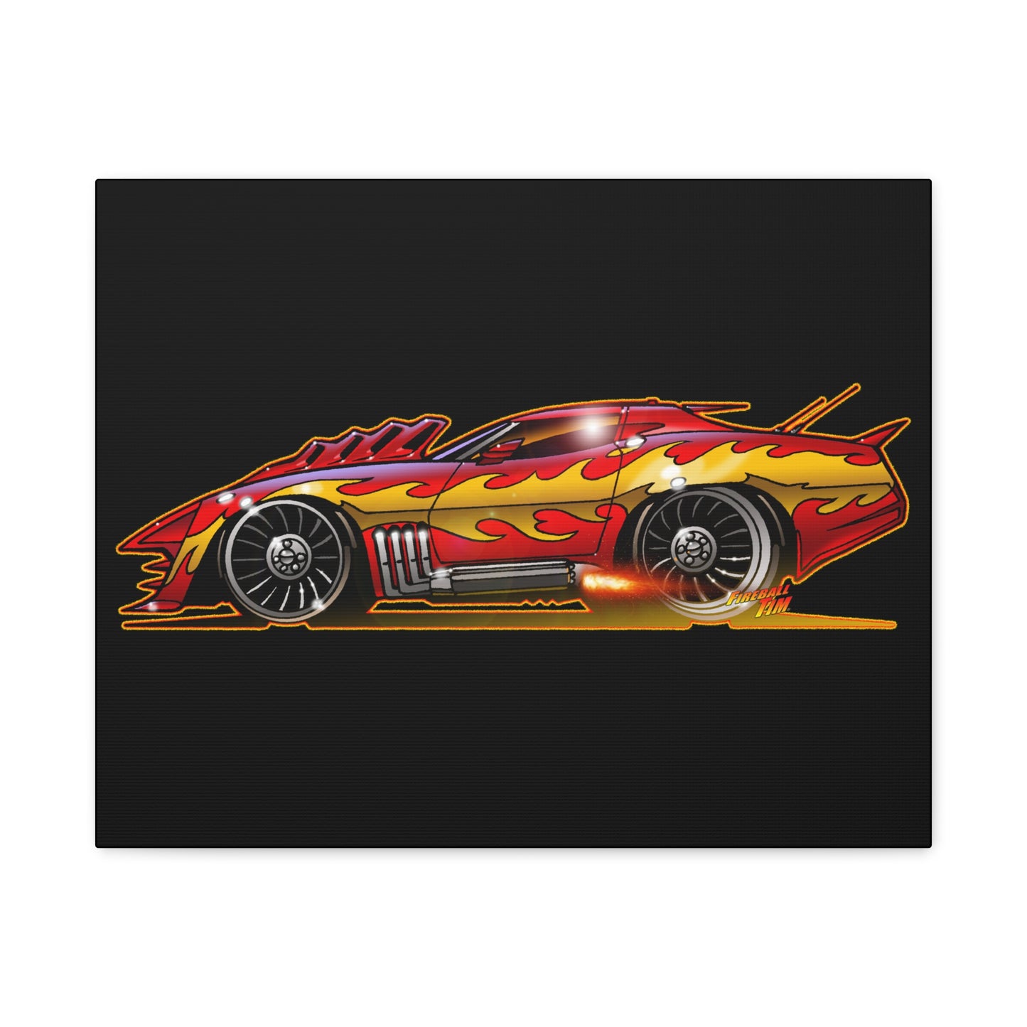 CORVETTE SUMMER Movie Car Fireball Art Canvas Print