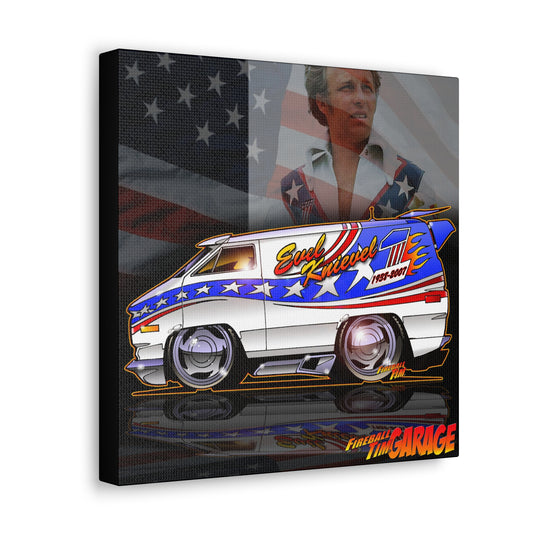 EVEL KNIEVEL CUSTOM VAN Canvas Art Print 12x12