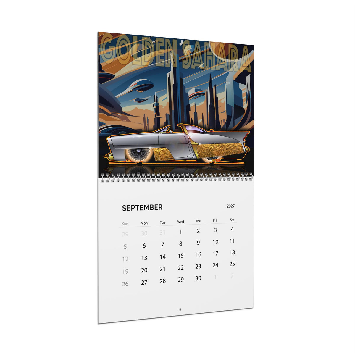 FIREBALL TIM 2027 Kustom Car Art - Wall Calendar 8.5x11