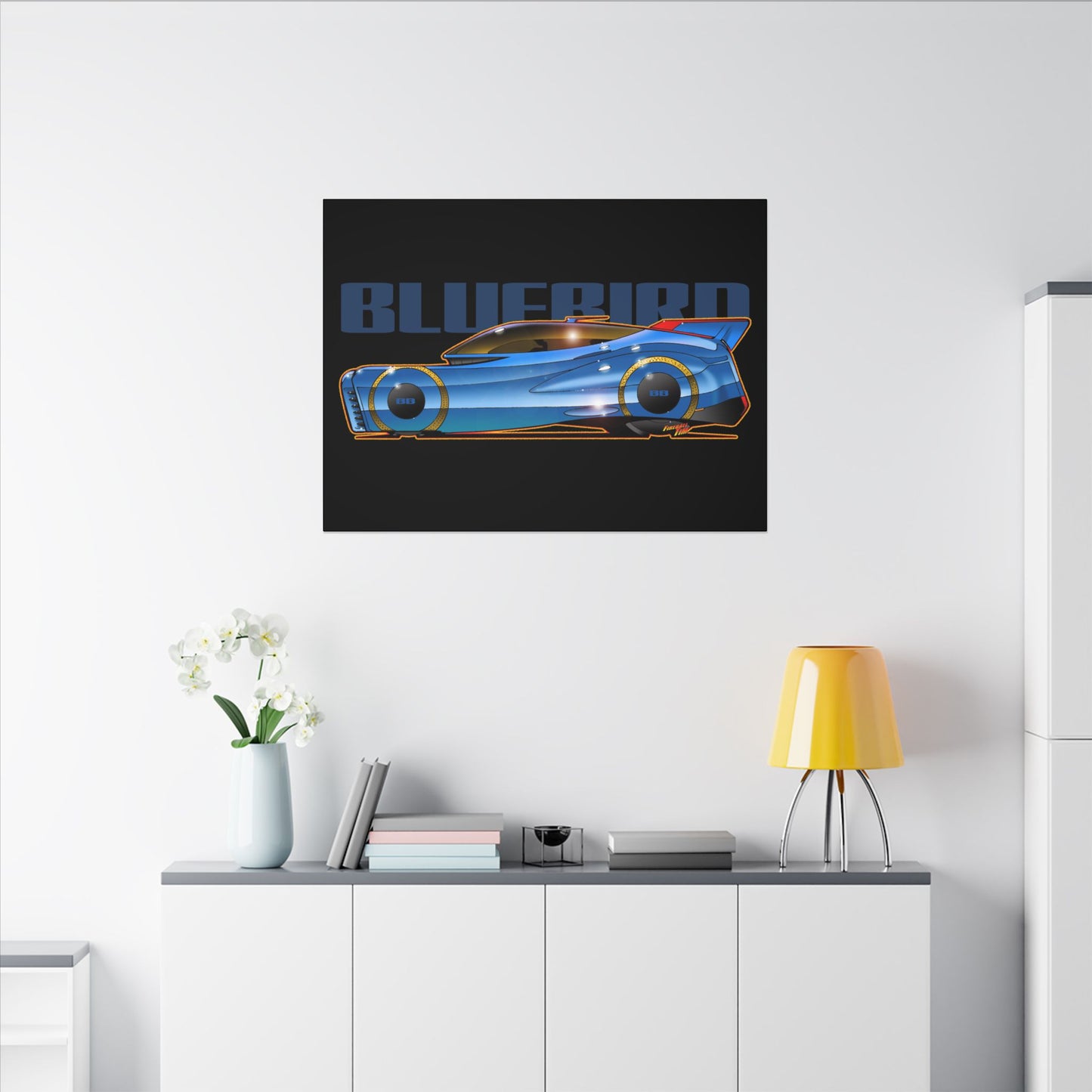 BLUEBIRD FIREBALL CONCEPT Canvas Art Print - 11x14