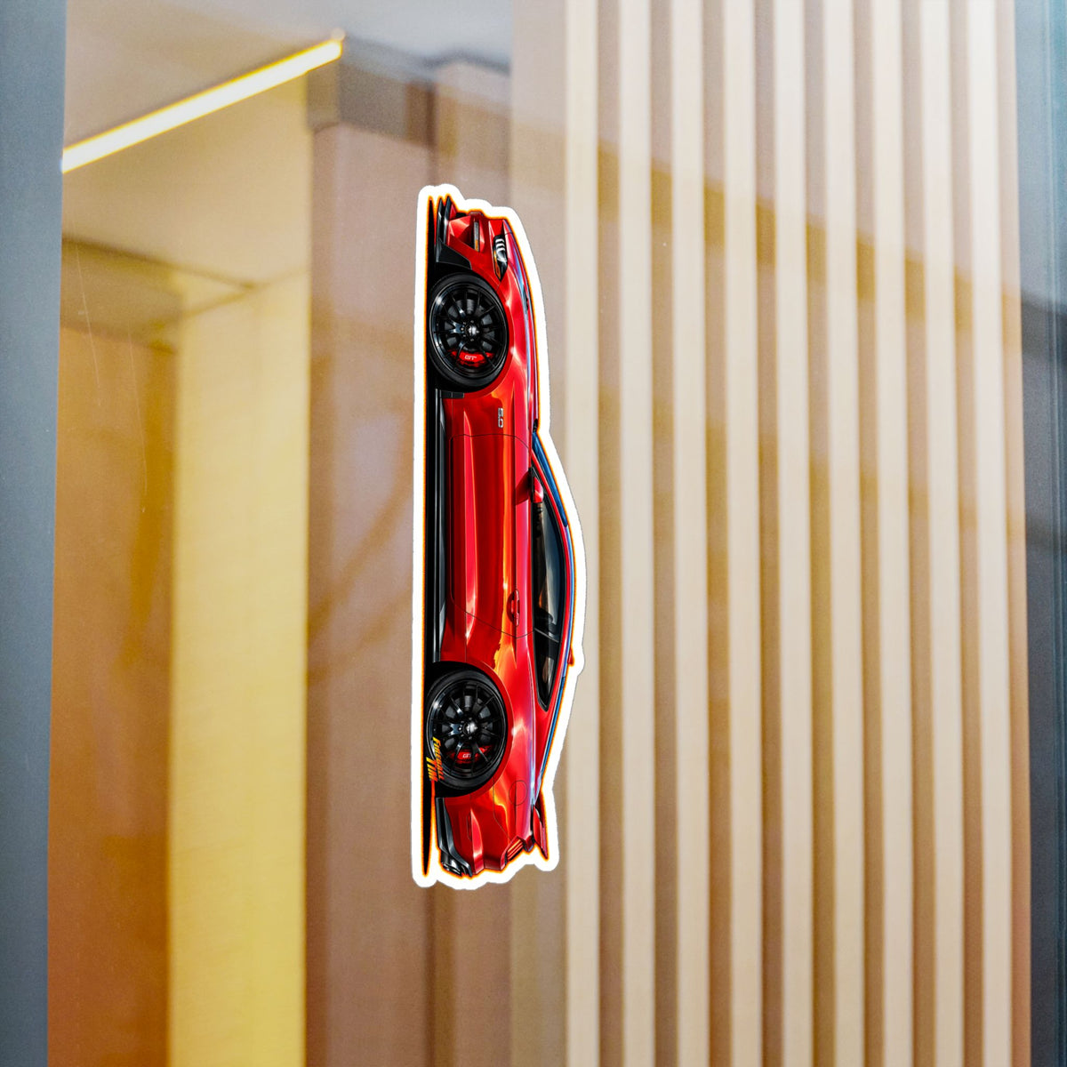 FORD MUSTANG 2019 GT 5.0 Collectible Fireball Art Stickers in 4 Sizes