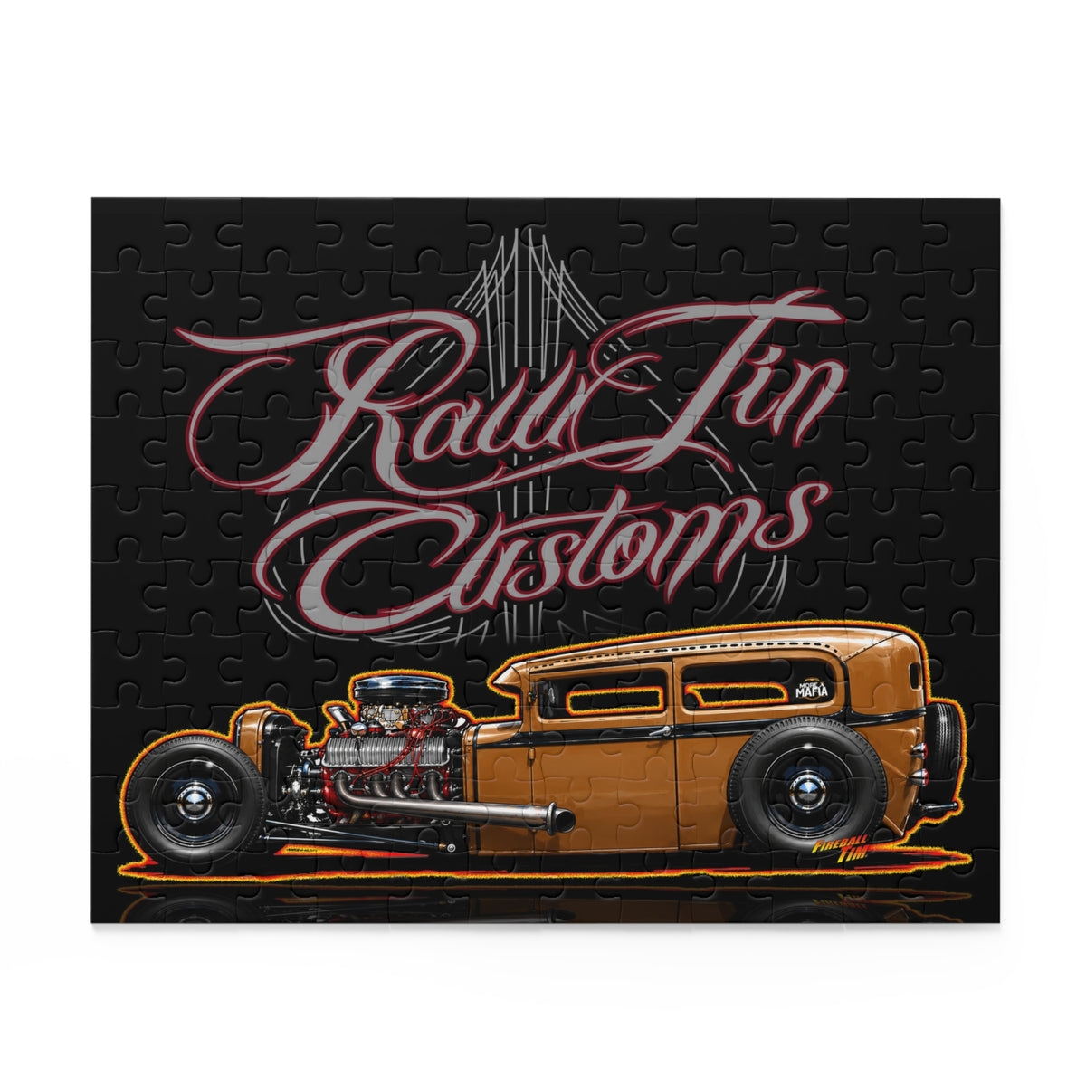RAWTIN CUSTOMS Hot Rod Jigsaw Puzzle — Retro Hot Rods (120/252/500‑Piece)