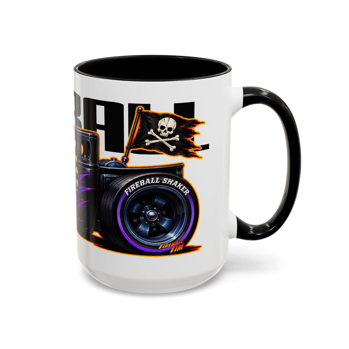 HOT WHEELS FIREBALL SHAKER Hot Rod Collectible Fireball Art Coffee Mug - 2 Sizes