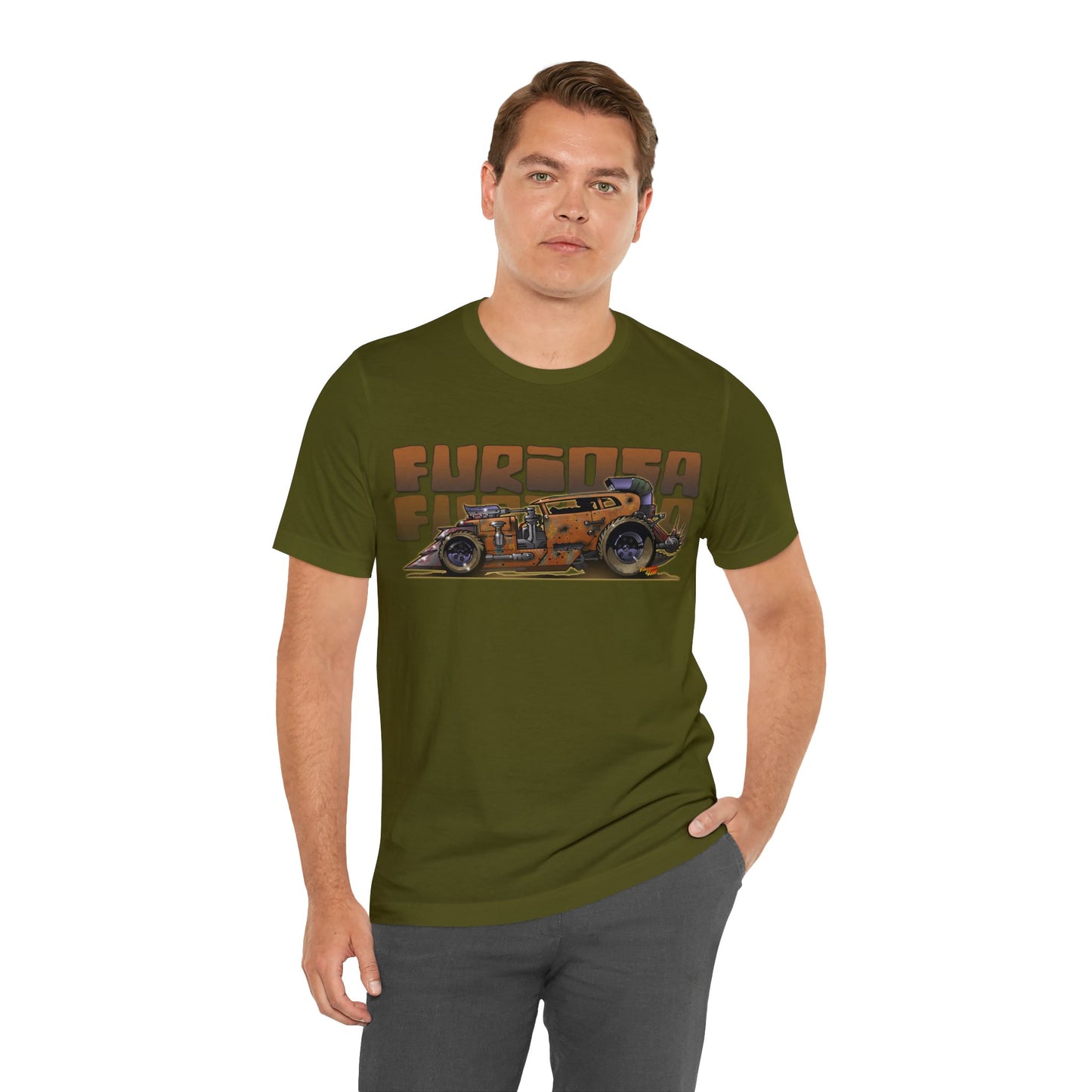 FURIOSA Mad Max Movie Car Hot Rod Jersey Short Sleeve Tee