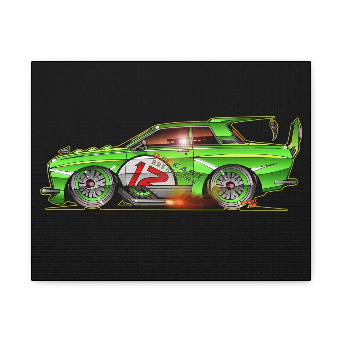 DATSUN 510 DIECAST BREAKDOWN JDM Canvas Art Wall Print - 11x14