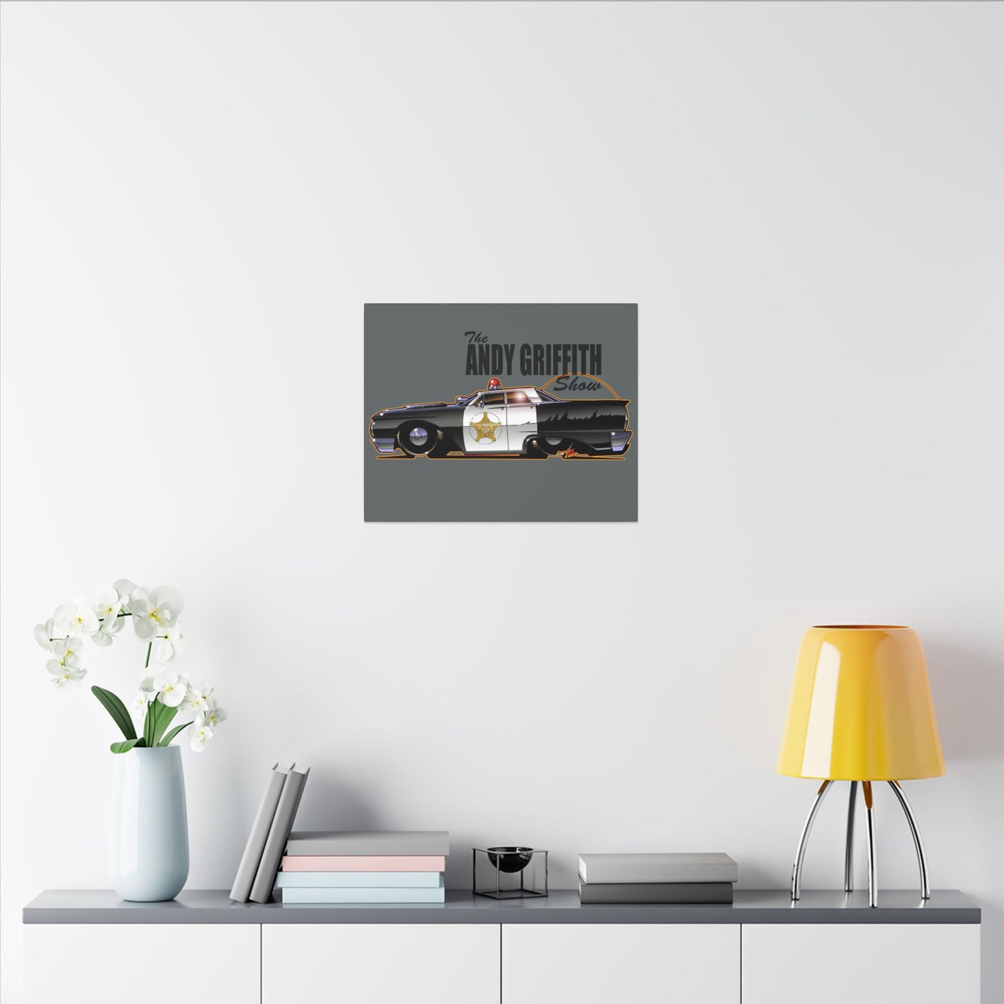 ANDY GRIFFITH SHOW 1963 Ford Galaxie Police Patrol Car Canvas Art Print - 11x14