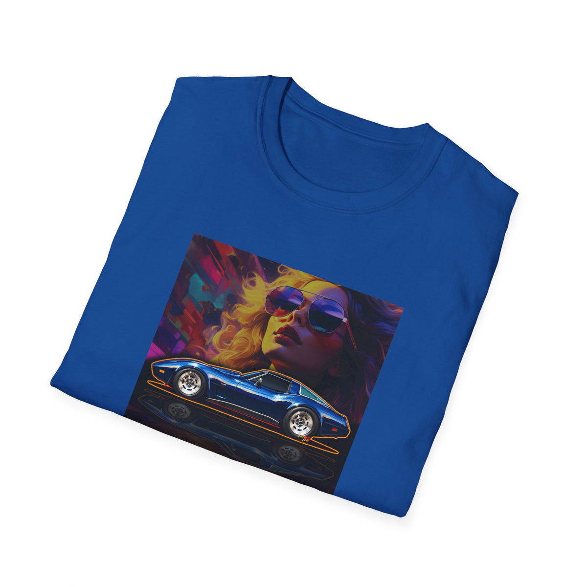 CHEVROLET CORVETTE 1978 Collectible Blonde Fireball Art Collectible Fireball Art TeeShirt