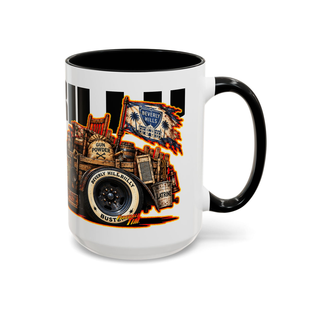 BEVERLY HILLBILLIES Hillbilly Buster Hot Rod Collectible Fireball Art Coffee Mug - 2 Sizes