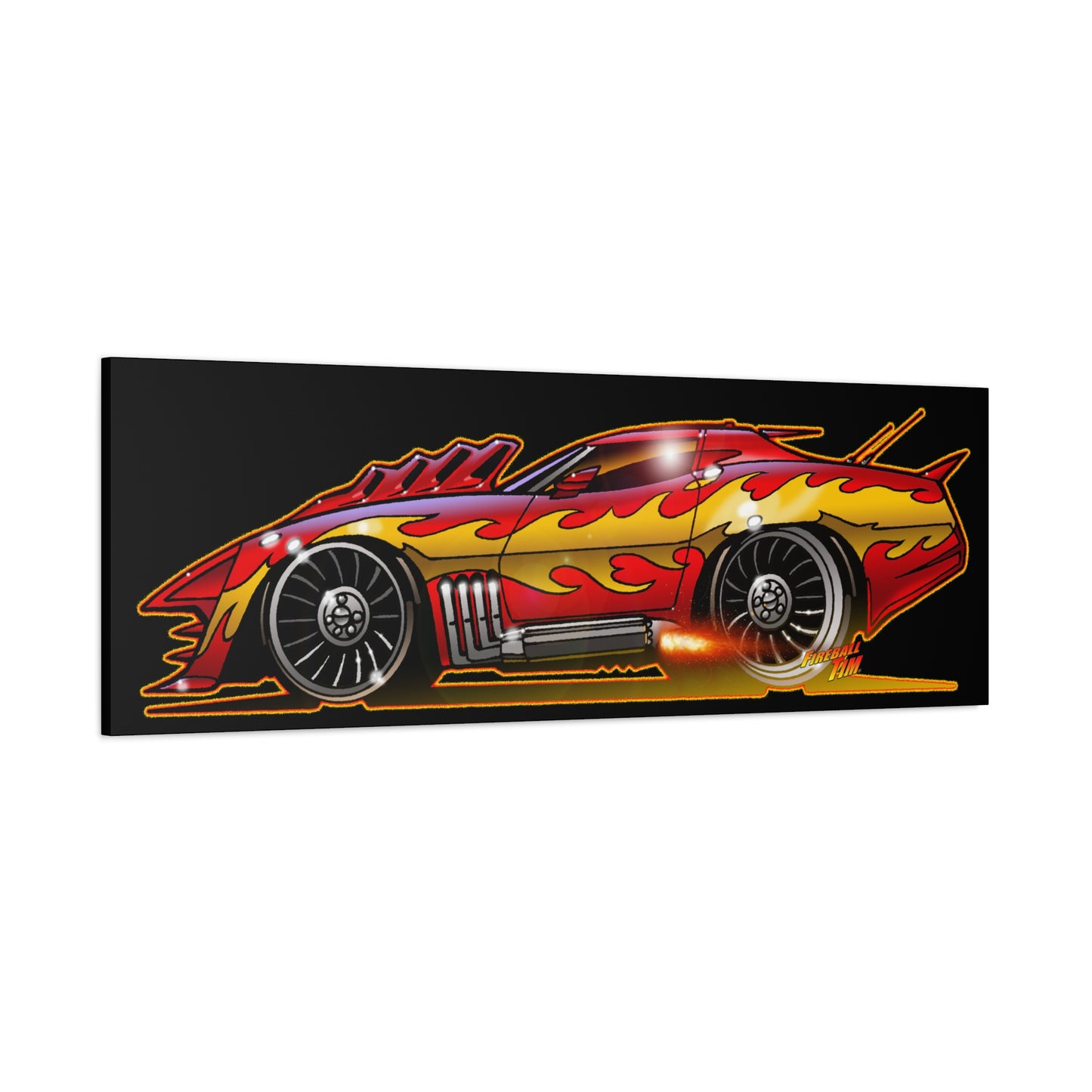 CORVETTE SUMMER Movie Car Fireball Art Canvas Print