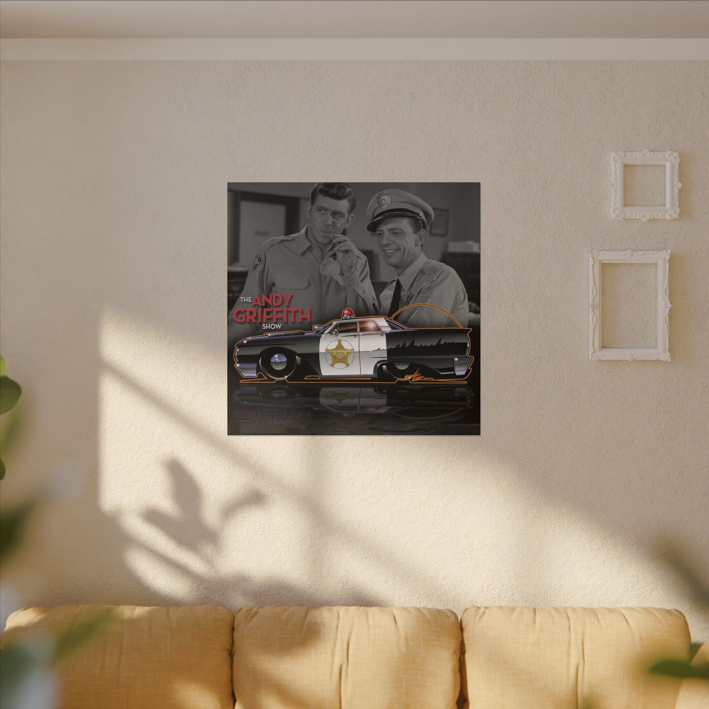 ANDY GRIFFITH SHOW 1963 Ford Galaxie Police Patrol Car Canvas Art Print - 2 Sizes