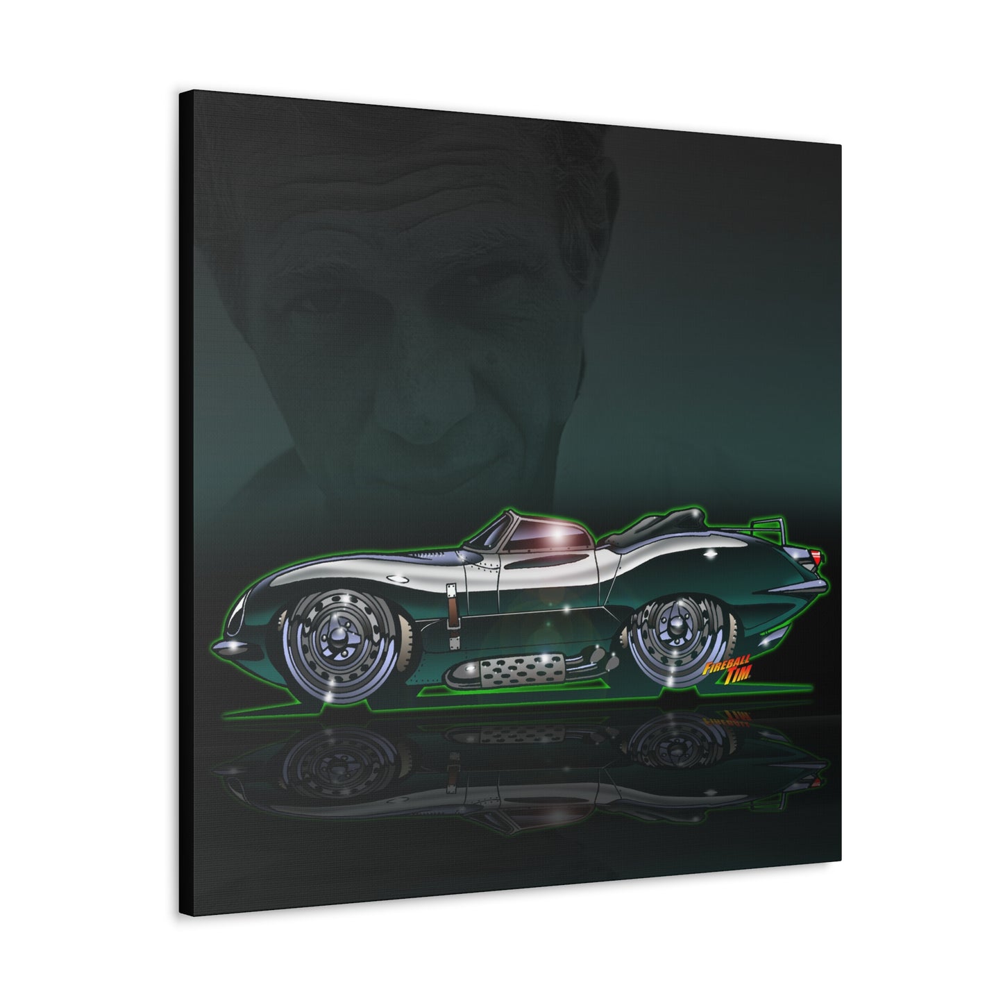 JAGUAR XKSS 1956 Steve McQueen MASTERPRINT Concept Art Canvas Print 3 Sizes