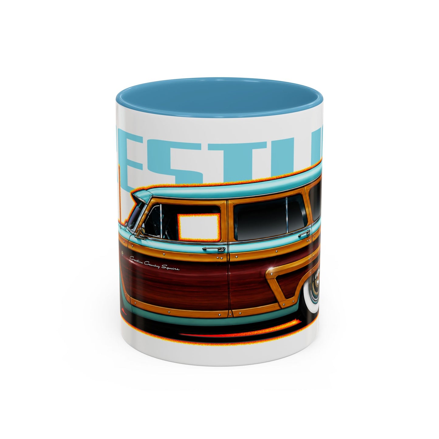 FORD CRESTLINE Country Squire Station Wagon 1953 Collectible Art Coffee Mug - 2 Sizes