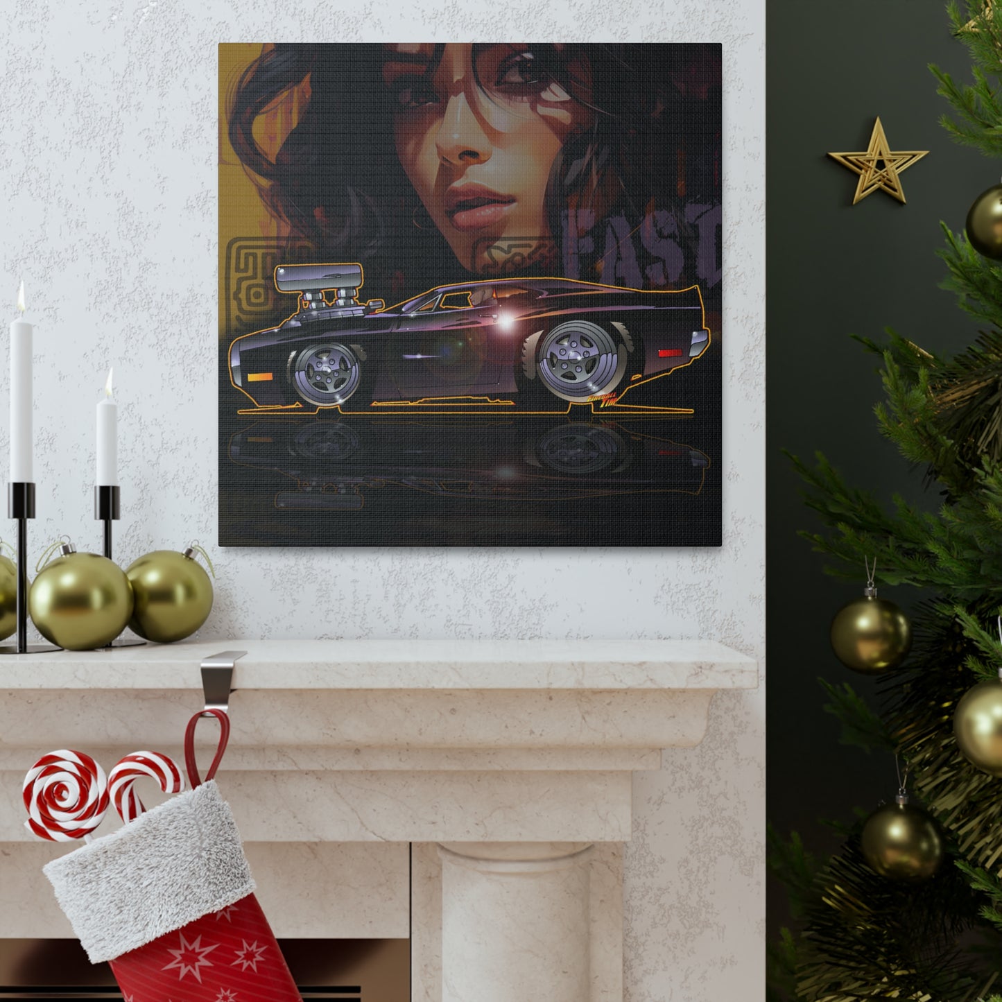 FAST & FURIOUS 1970 Dodge Charger R/T Canvas Wall MASTERPRINT 2 Sizes