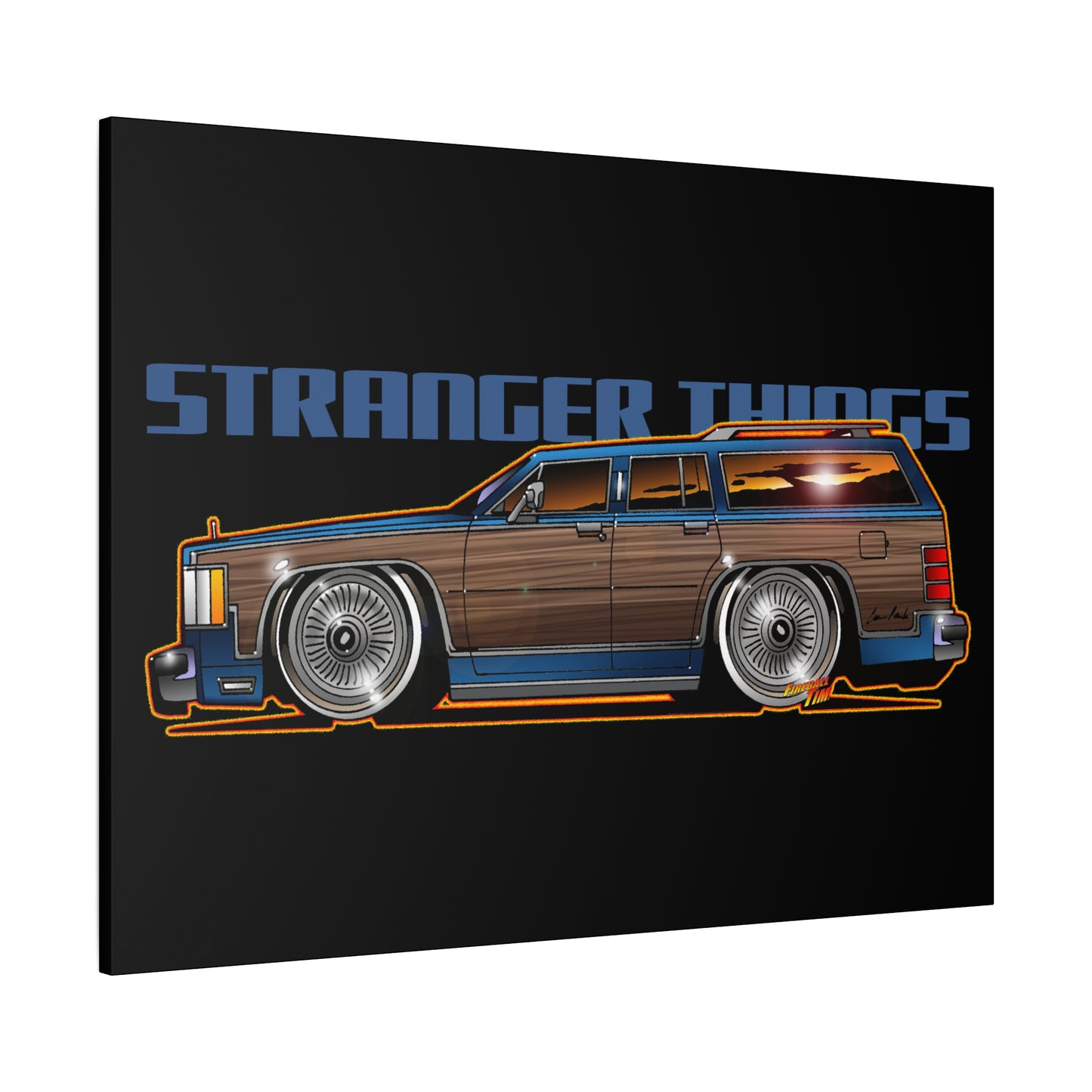 STRANGER THINGS Mercury Colony Park Wagon Collectible Canvas Art Wall Print - Multiple Sizes
