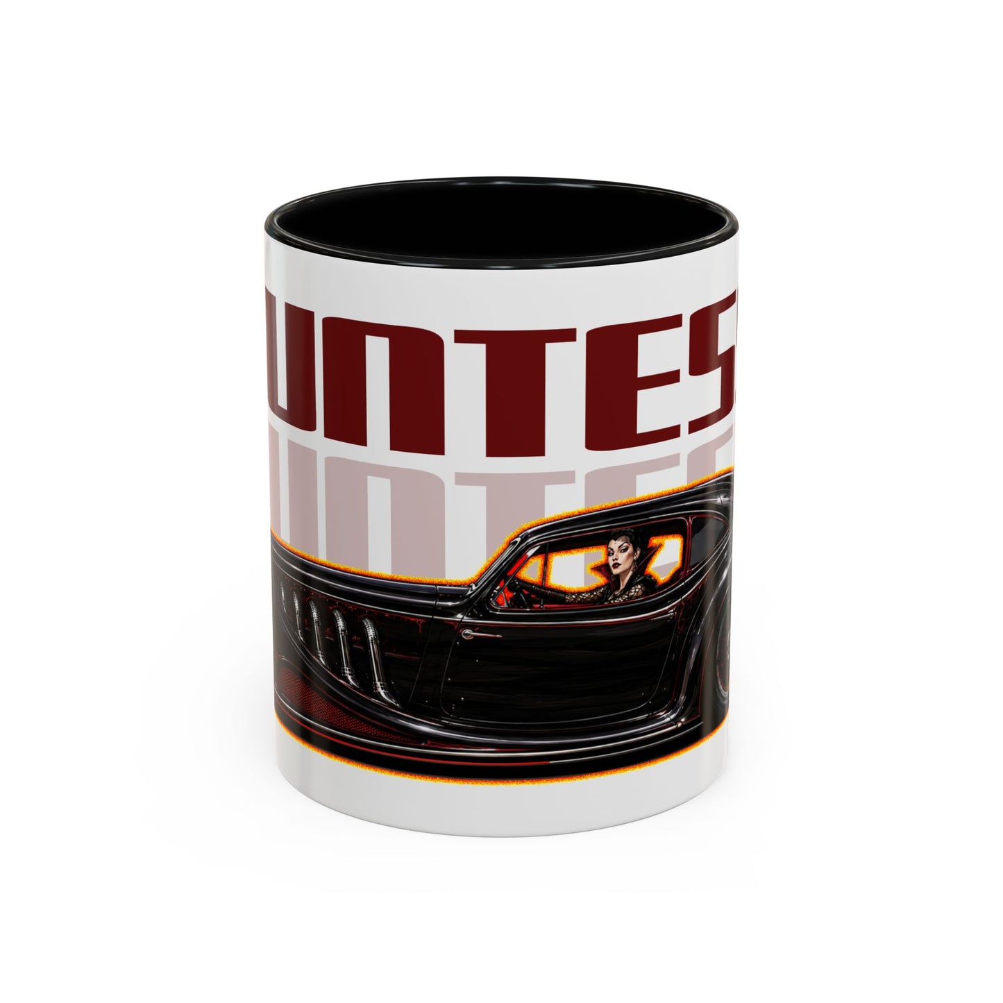 MONSTER MACHINES Vampiress Countessa Halloween Collectible Fireball Art Coffee Mug - 2 Sizes
